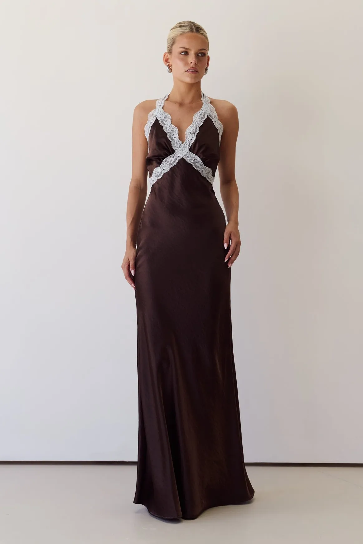 Tonya Maxi Dress (Chocolate) sold by Runway Scout product image thumbnail 5