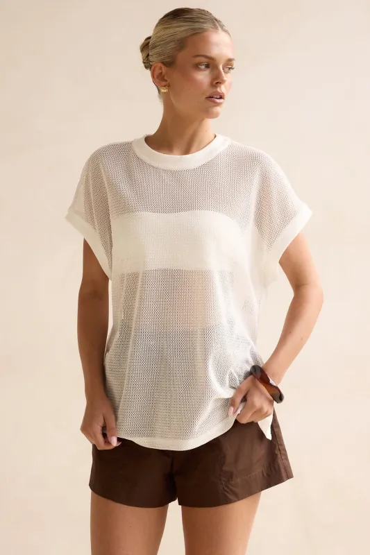 Avalon Mesh Tee (White) made by Runway Scout