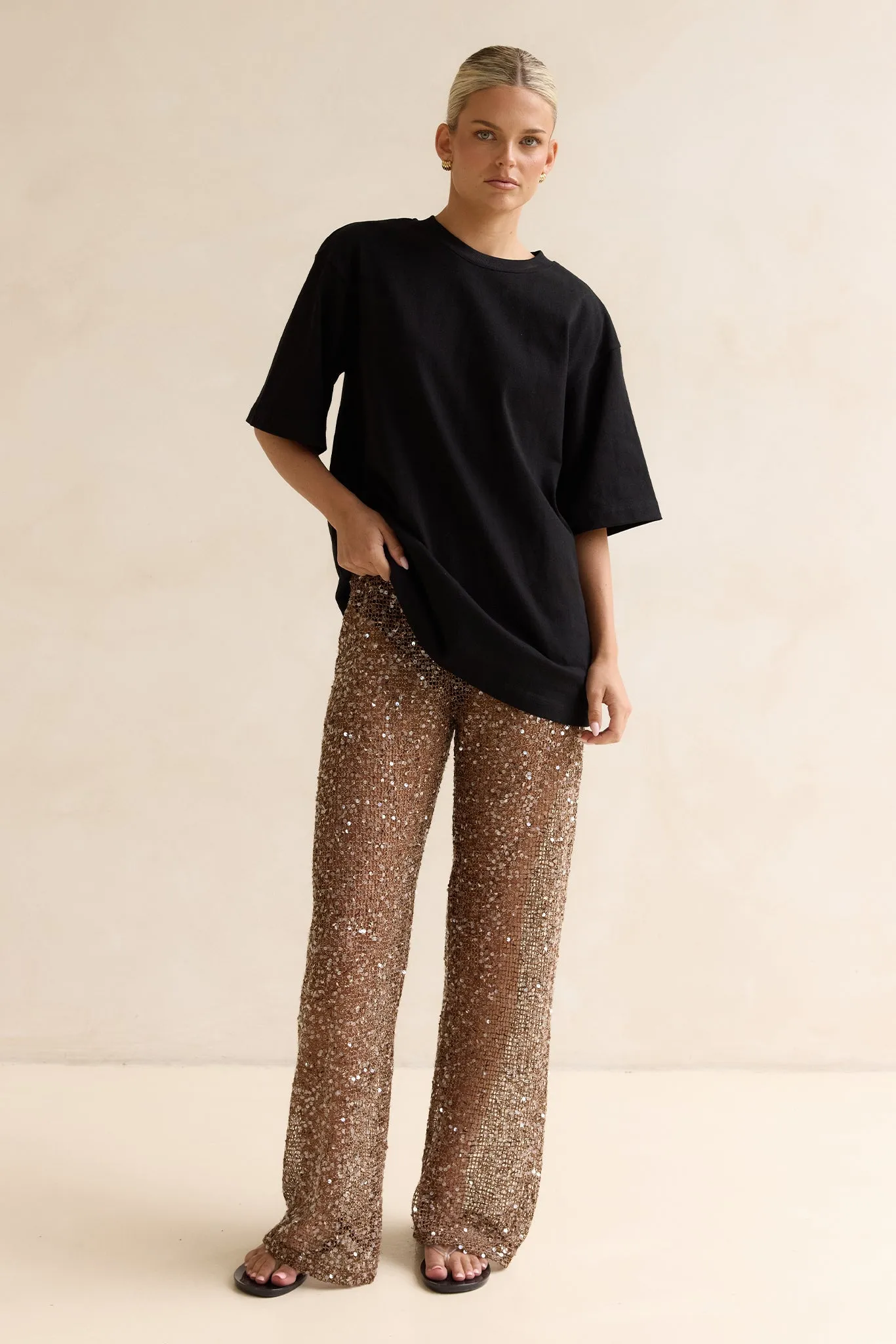 Edela Sequin Pant (Chocolate) sold by Runway Scout product image thumbnail 2