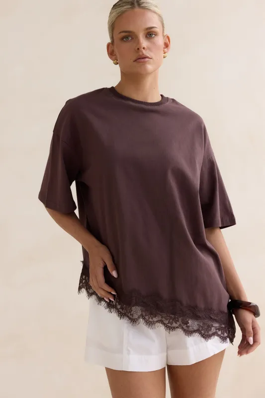 Nora Tee (Chocolate) sold by Runway Scout