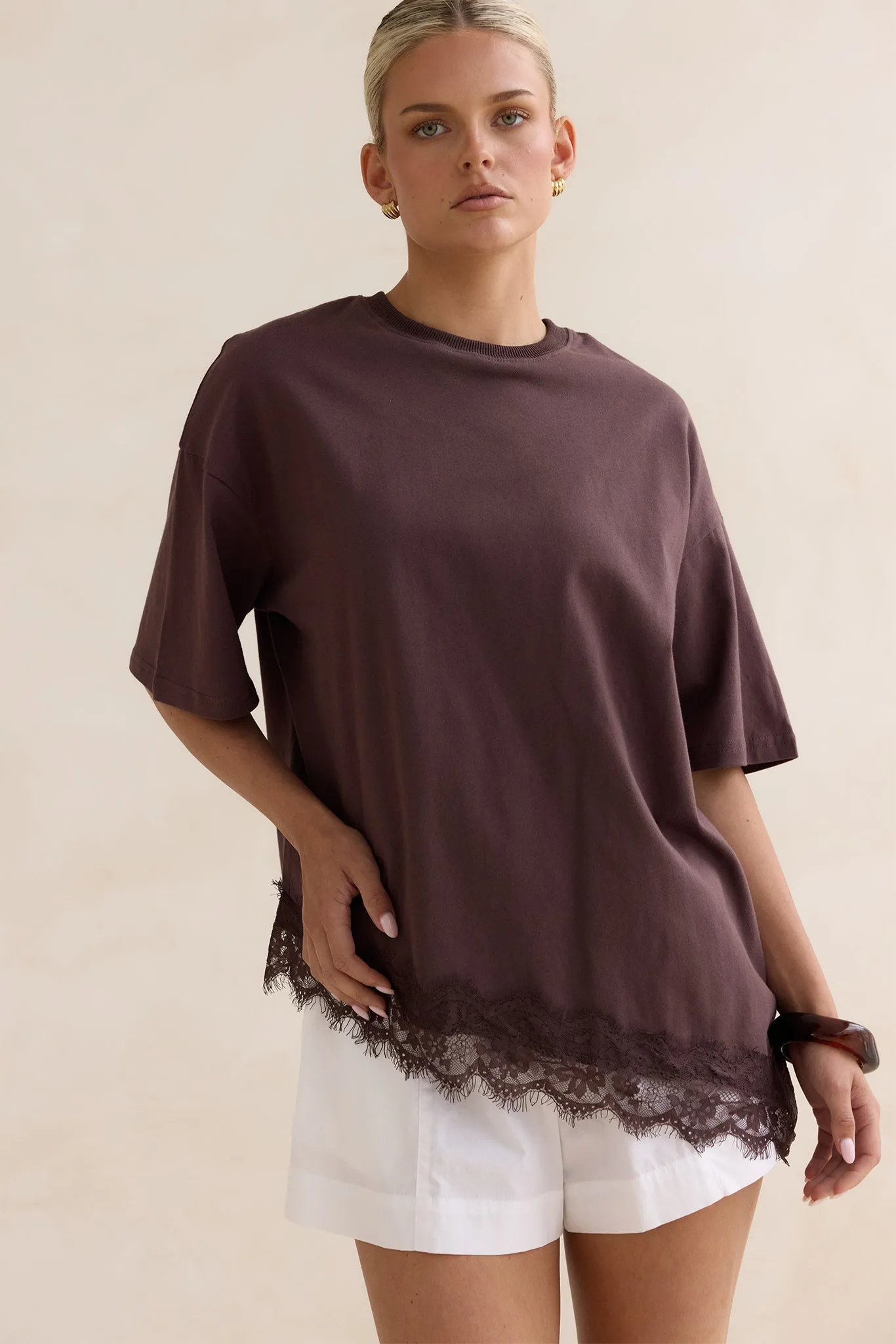 Nora Tee (Chocolate) sold by Runway Scout