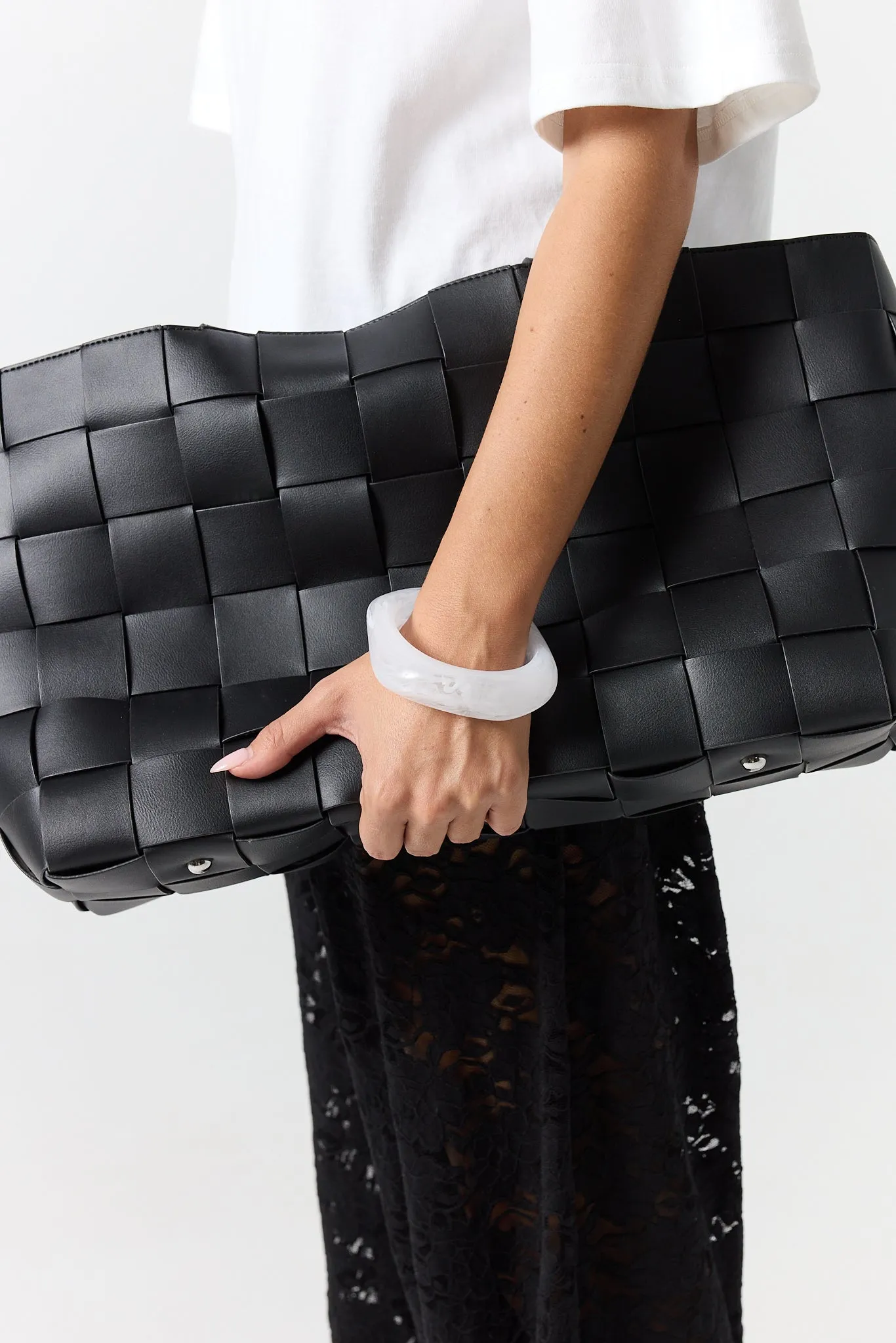 Argo Resin Bangle (White) sold by Runway Scout