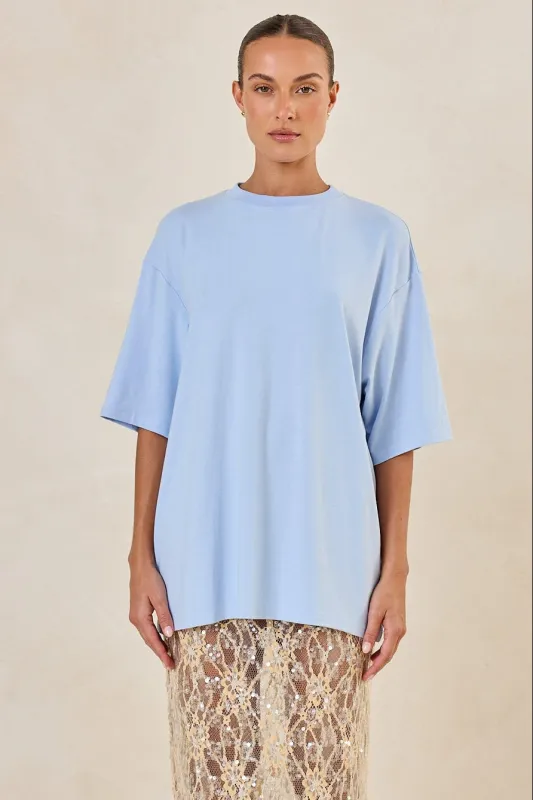 Quinn Jersey Tee (Ice Blue) made by Runway Scout