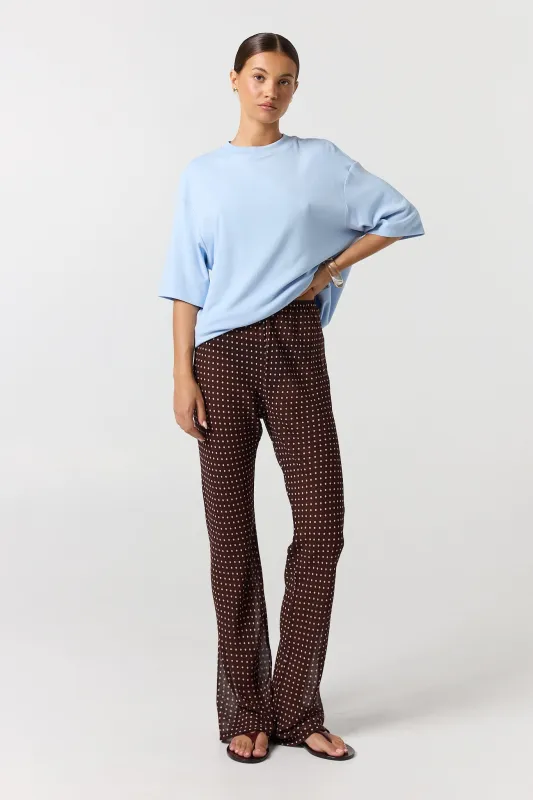 Zoe Pant (Choc Micro Polka) made by Runway Scout