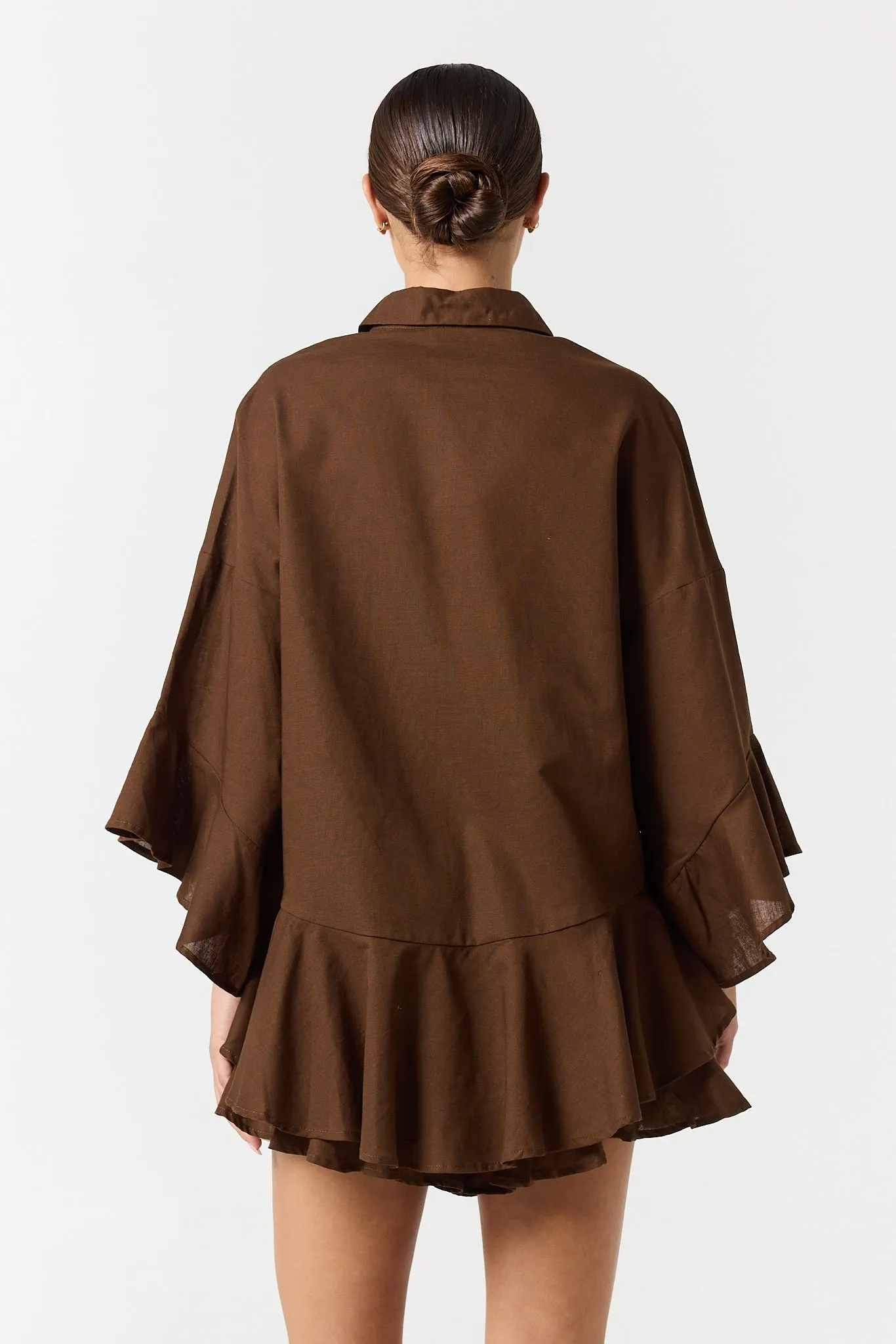Eilish Shirt (Chocolate) sold by Runway Scout product image thumbnail 4