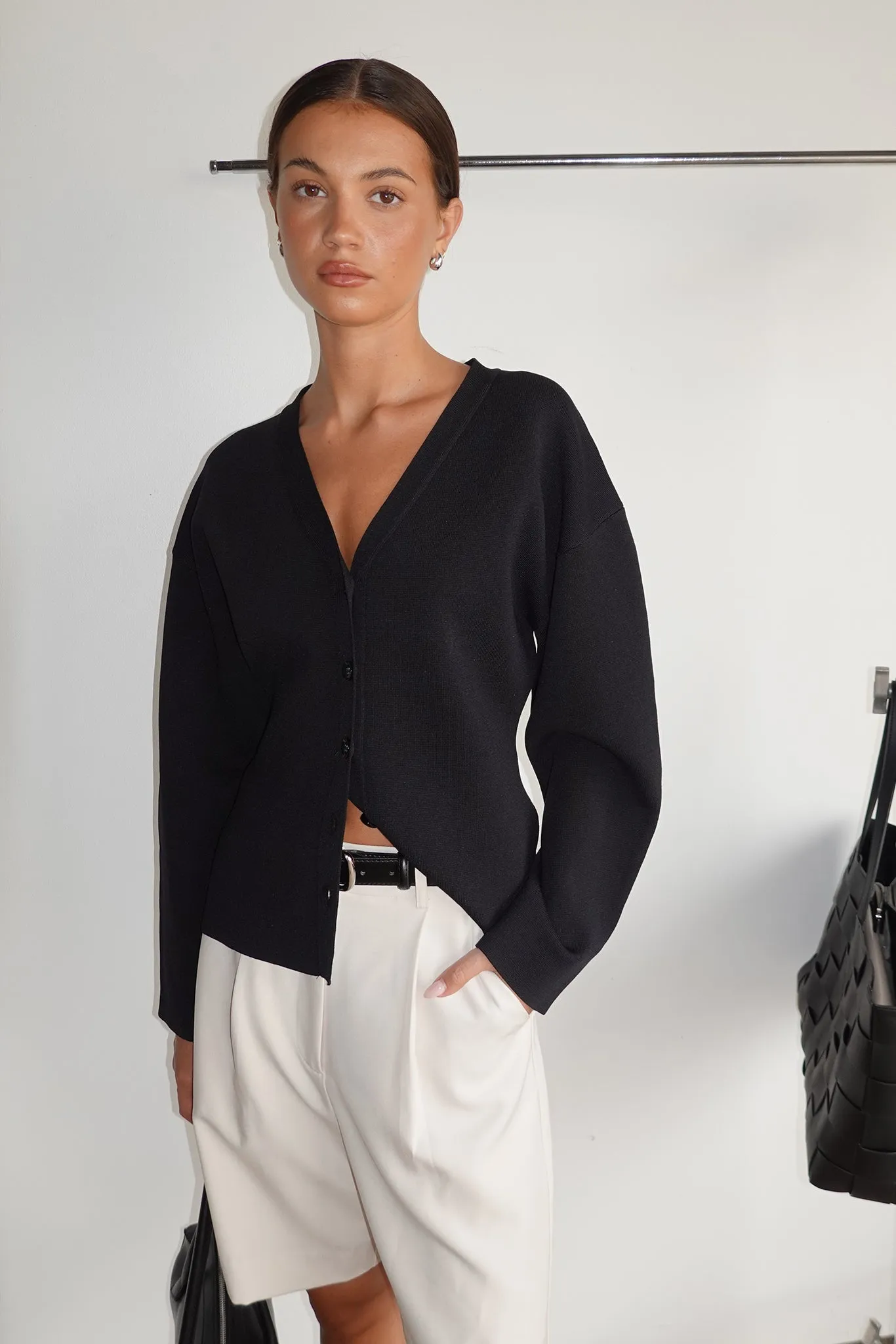 Matilda Cinched Cardigan (Black) sold by Runway Scout product image thumbnail 2