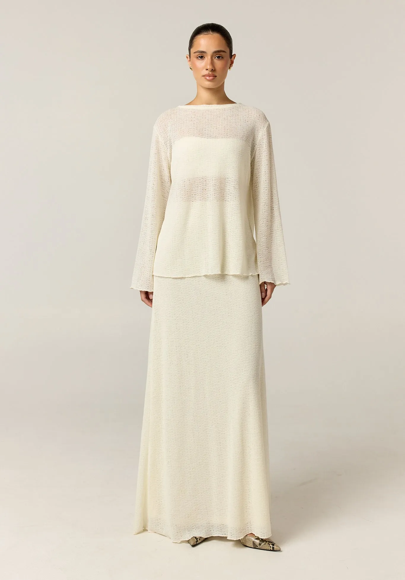 Goldie Knit Set (Cream) sold by Runway Scout product image thumbnail 3