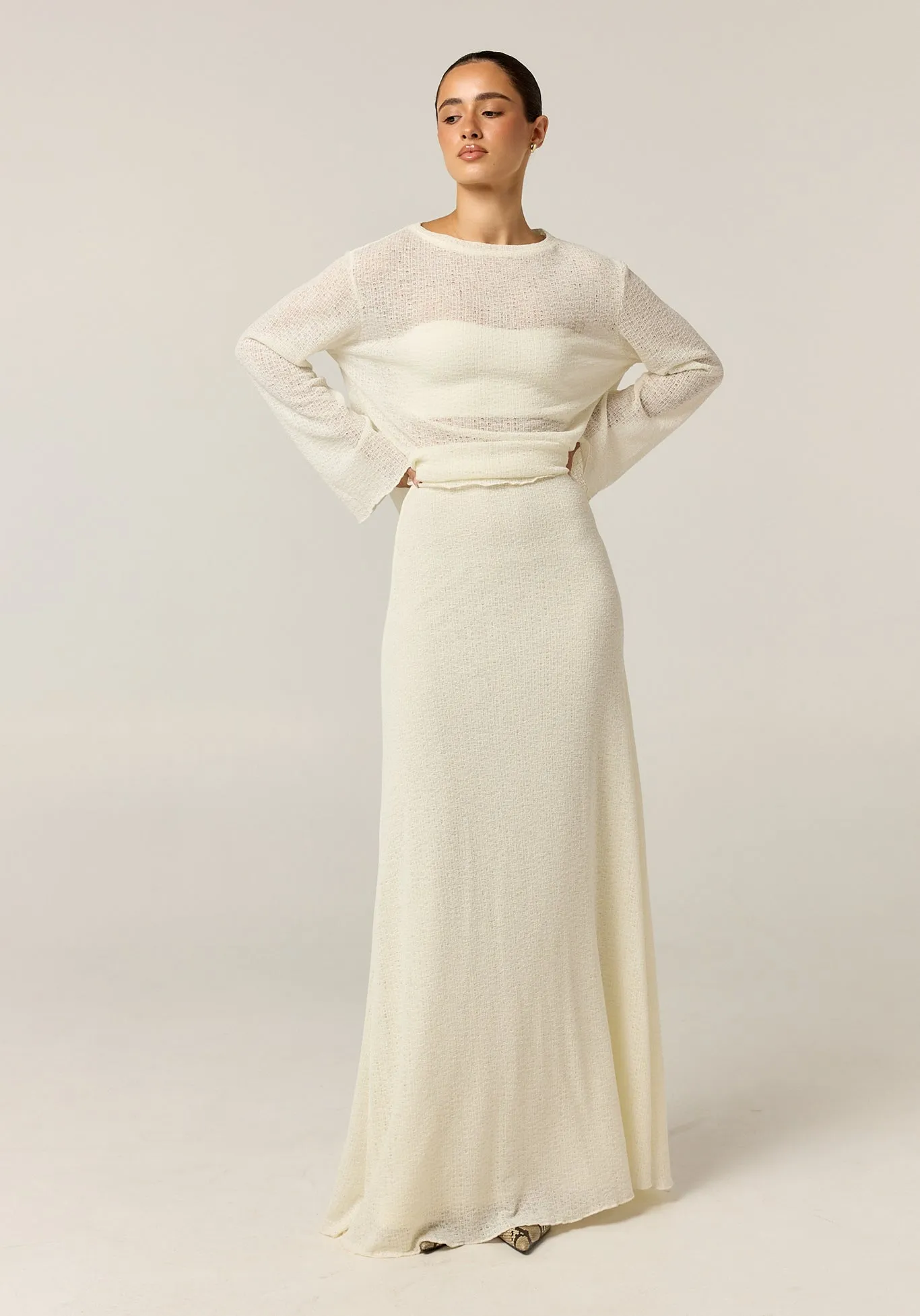 Goldie Knit Set (Cream) sold by Runway Scout product image thumbnail 5