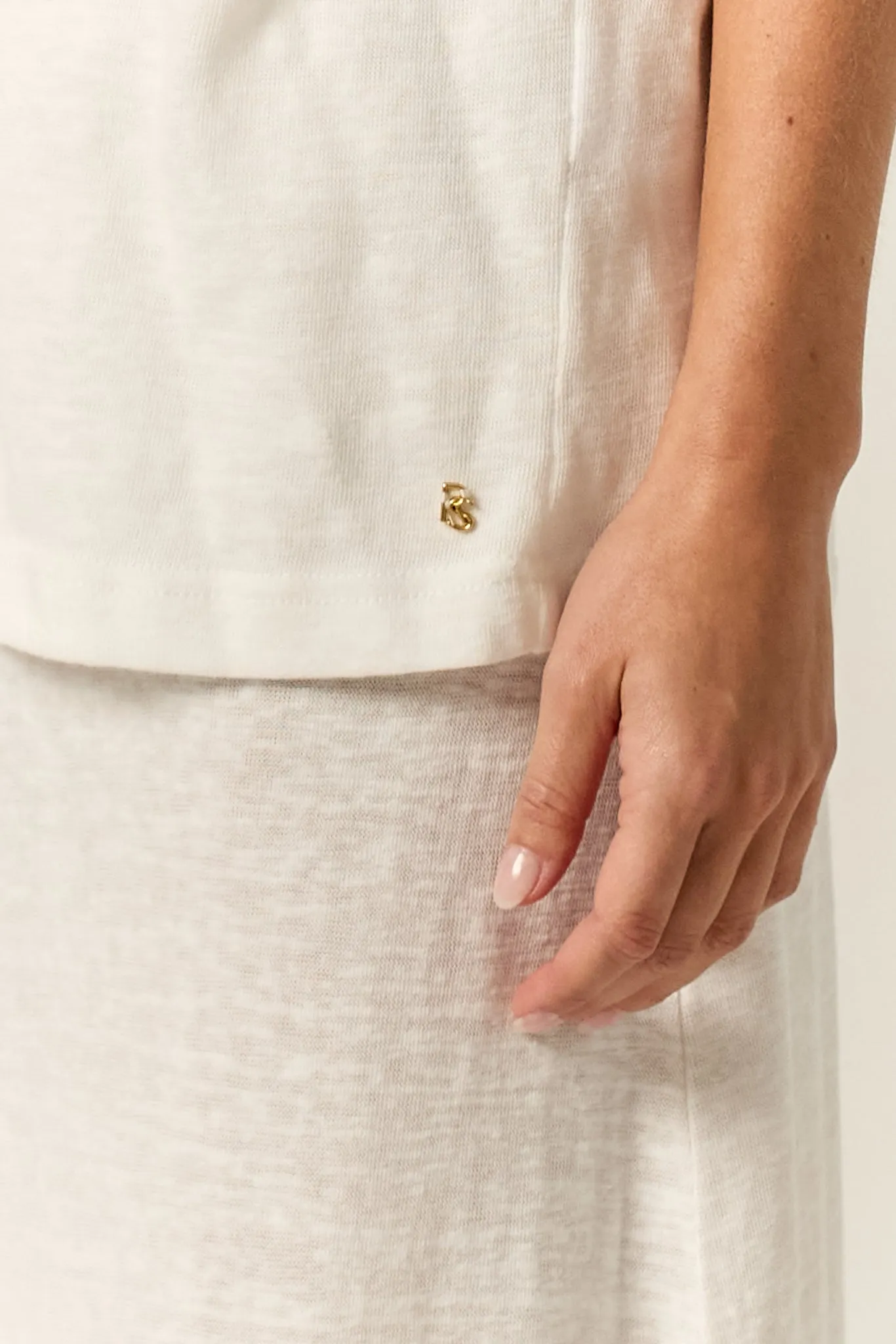 Noa Belted Tee (White) sold by Runway Scout product image thumbnail 3