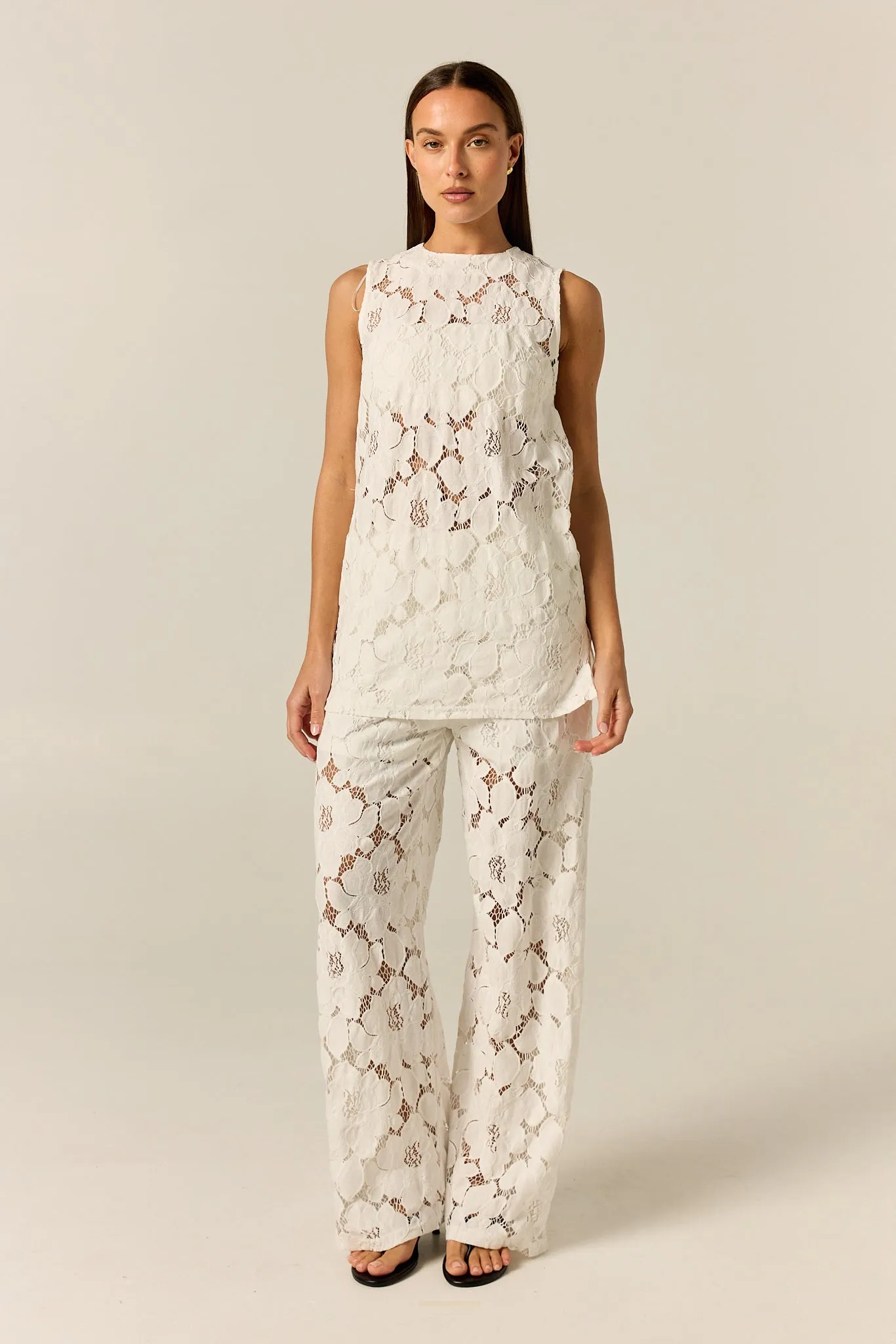 Jocelyn Lace Top (White) sold by Runway Scout product image thumbnail 2