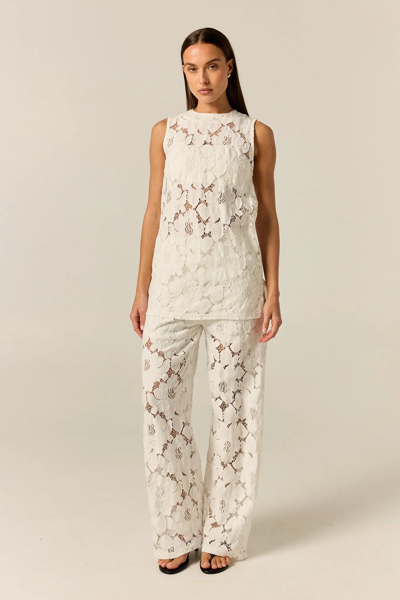 Jocelyn Lace Top (White) sold by Runway Scout product image thumbnail 3