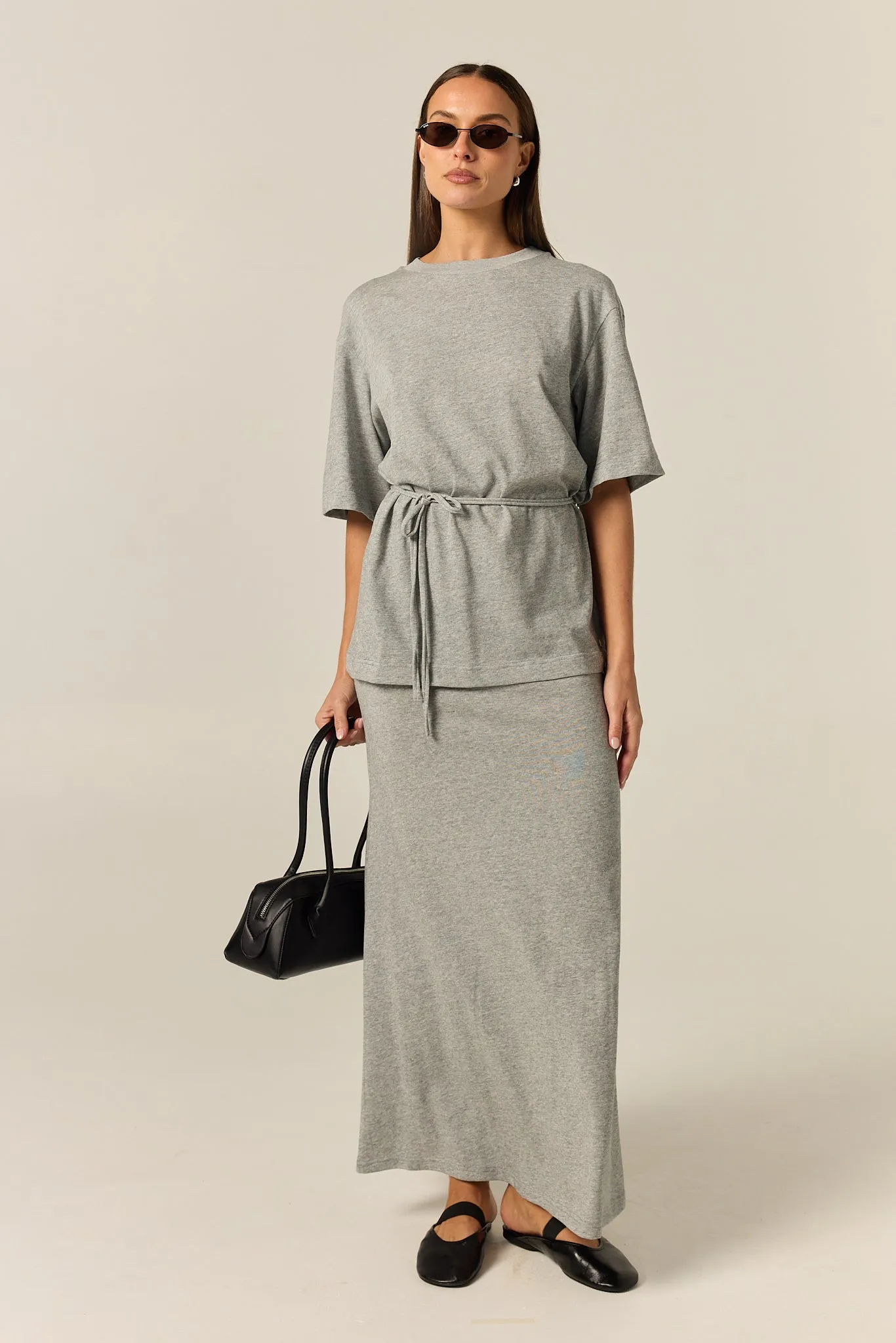 Noa Belted Tee (Grey) sold by Runway Scout product image thumbnail 3