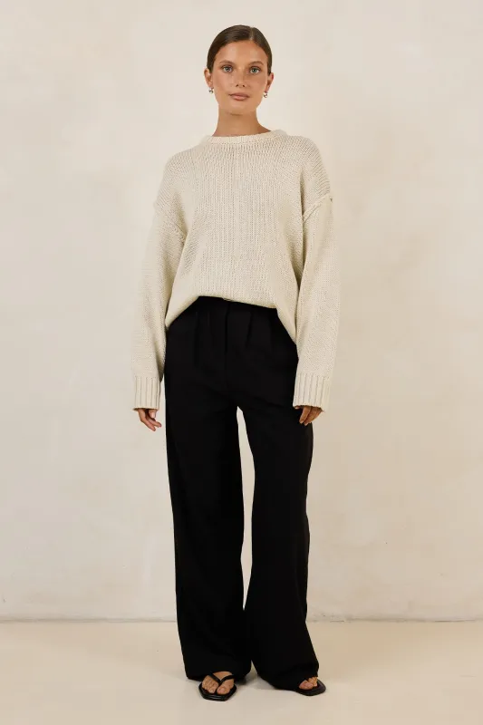 Kennedy Knit Jumper (Beige) made by Runway Scout