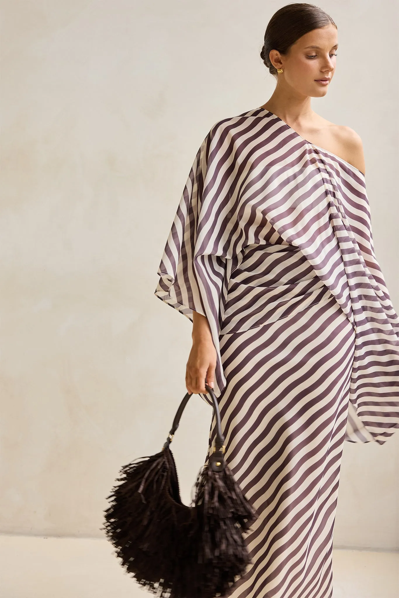 Paloma Batwing Top (Espresso/Beige Stripe) sold by Runway Scout product image thumbnail 3