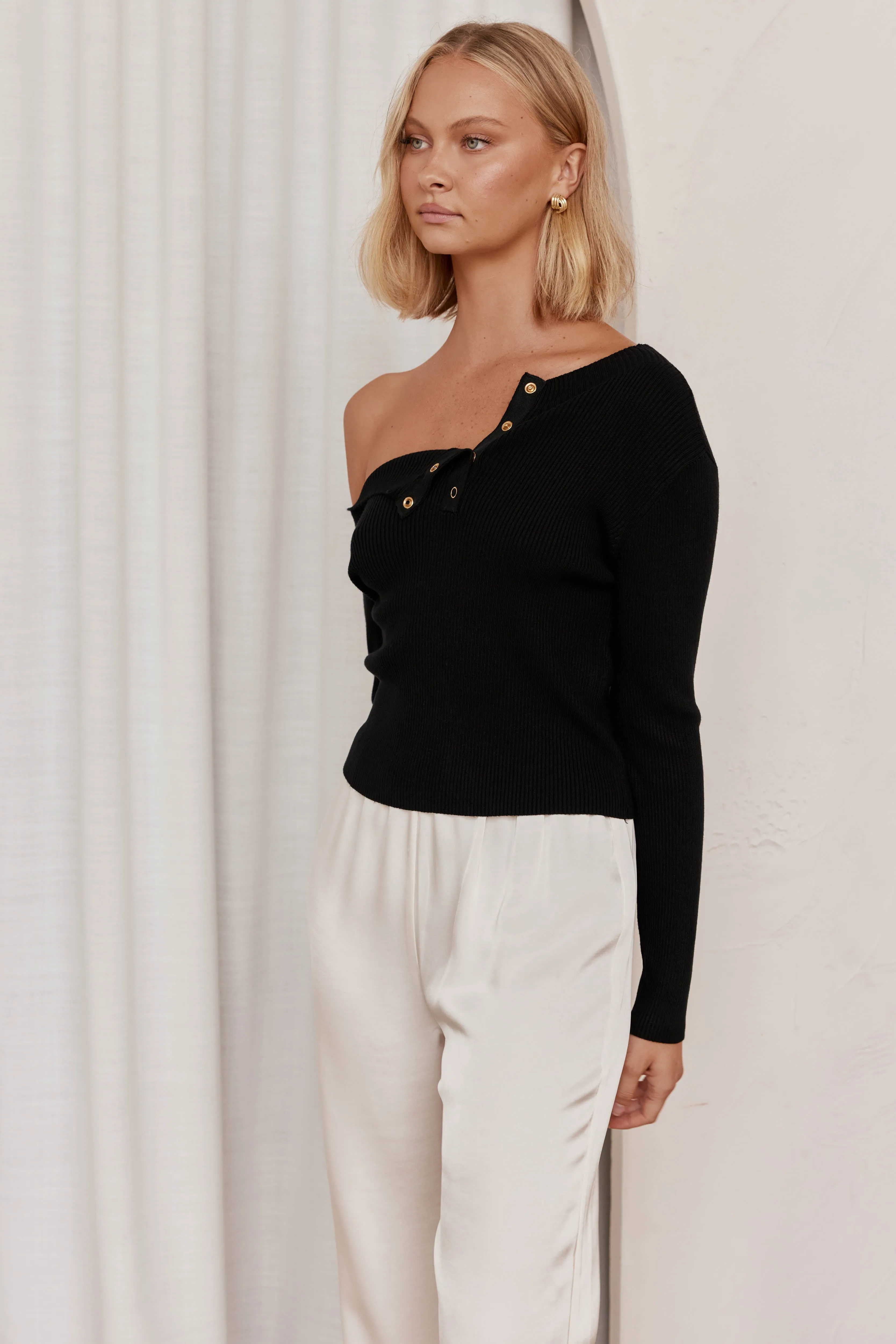 Pria Knit Top (Black) sold by Runway Scout product image thumbnail 5