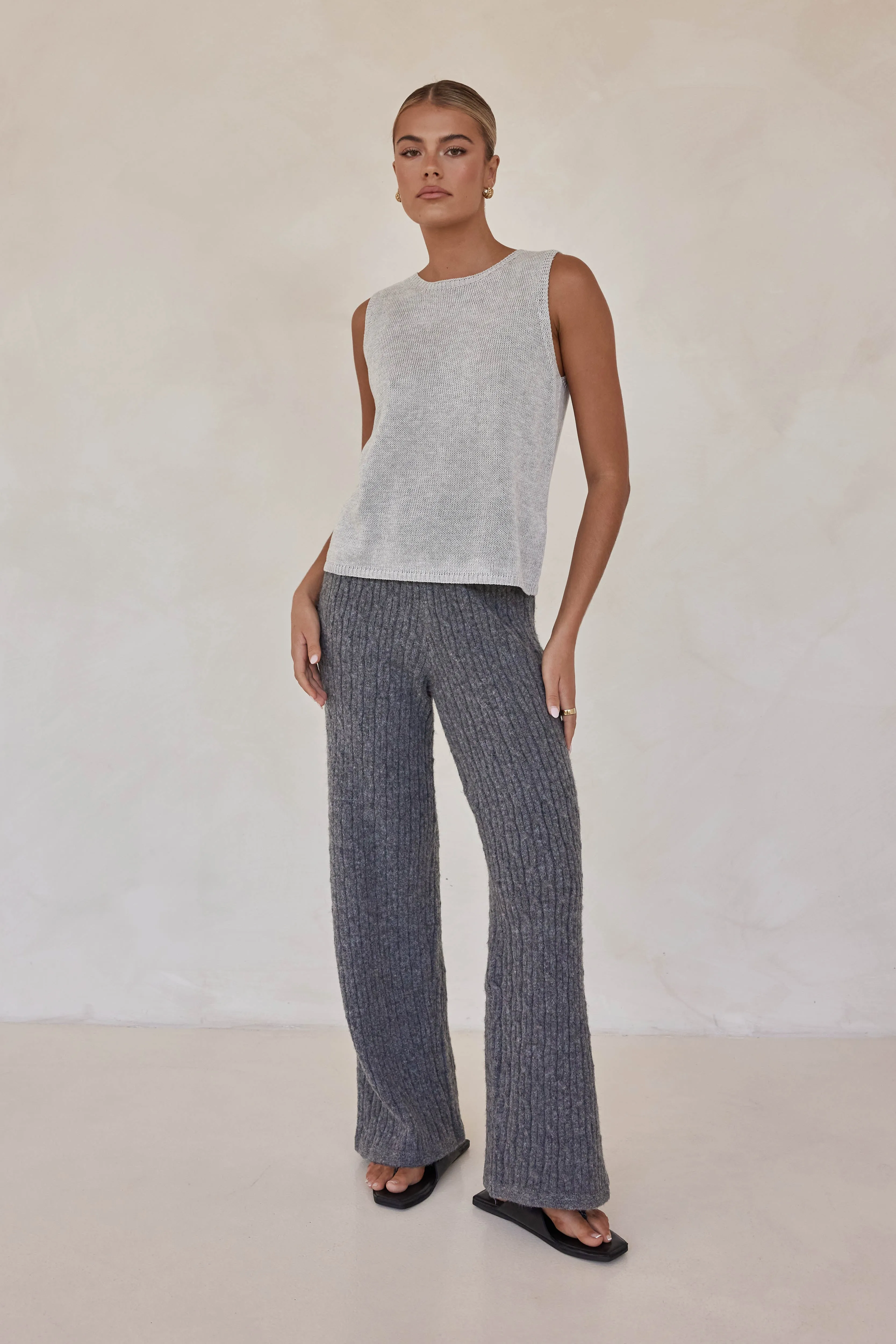Ellis Knit Pants (Grey) sold by Runway Scout product image thumbnail 4