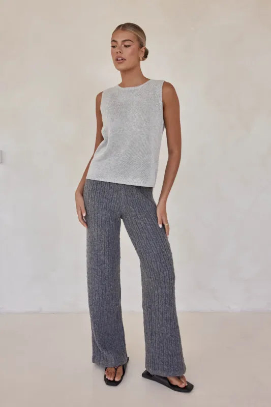 Ellis Knit Pants (Grey) sold by Runway Scout