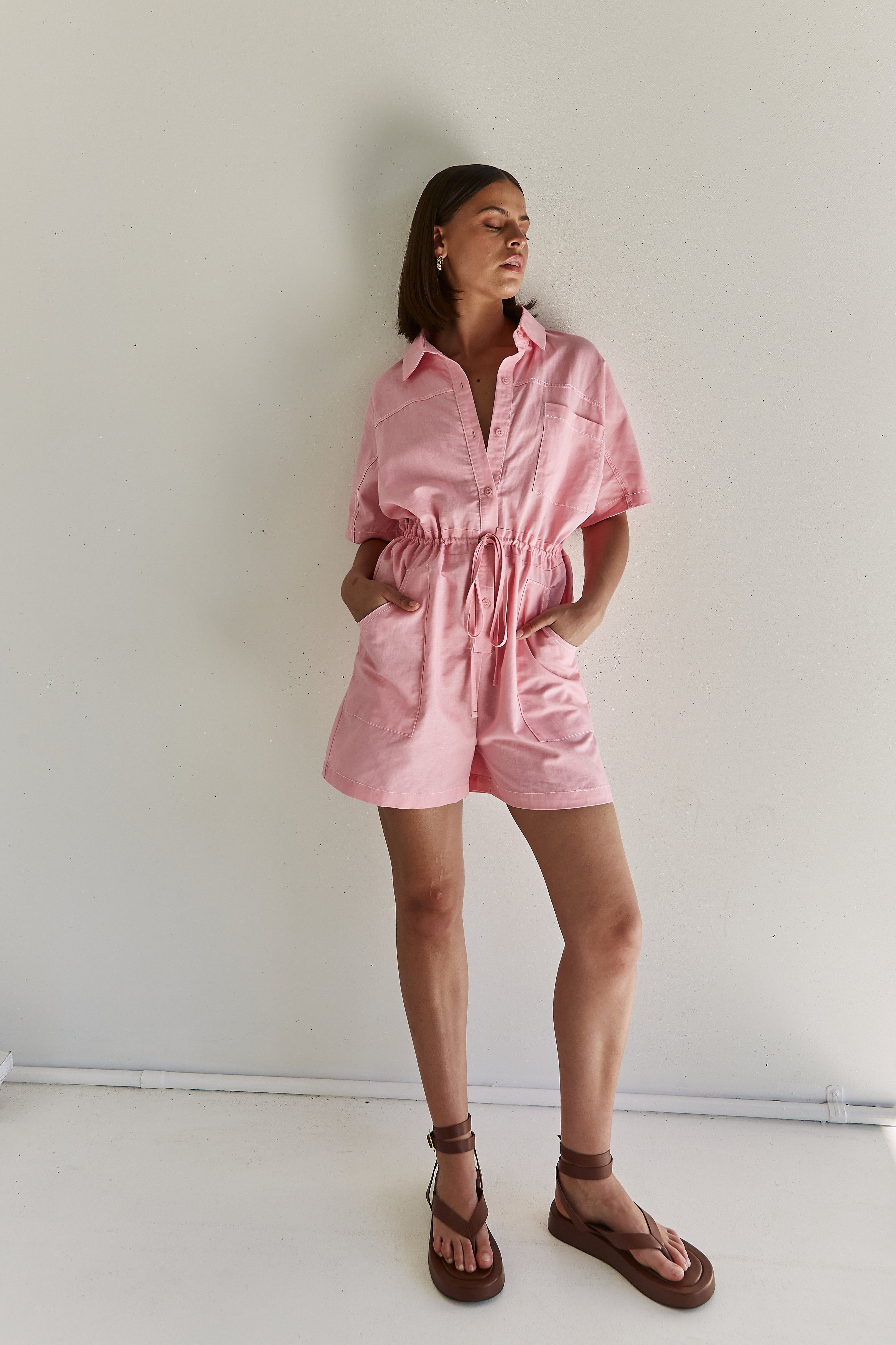 Nelle Playsuit (Pink) sold by Runway Scout product image thumbnail 3