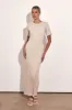 Isha Maxi Dress (Beige) sold by Runway Scout