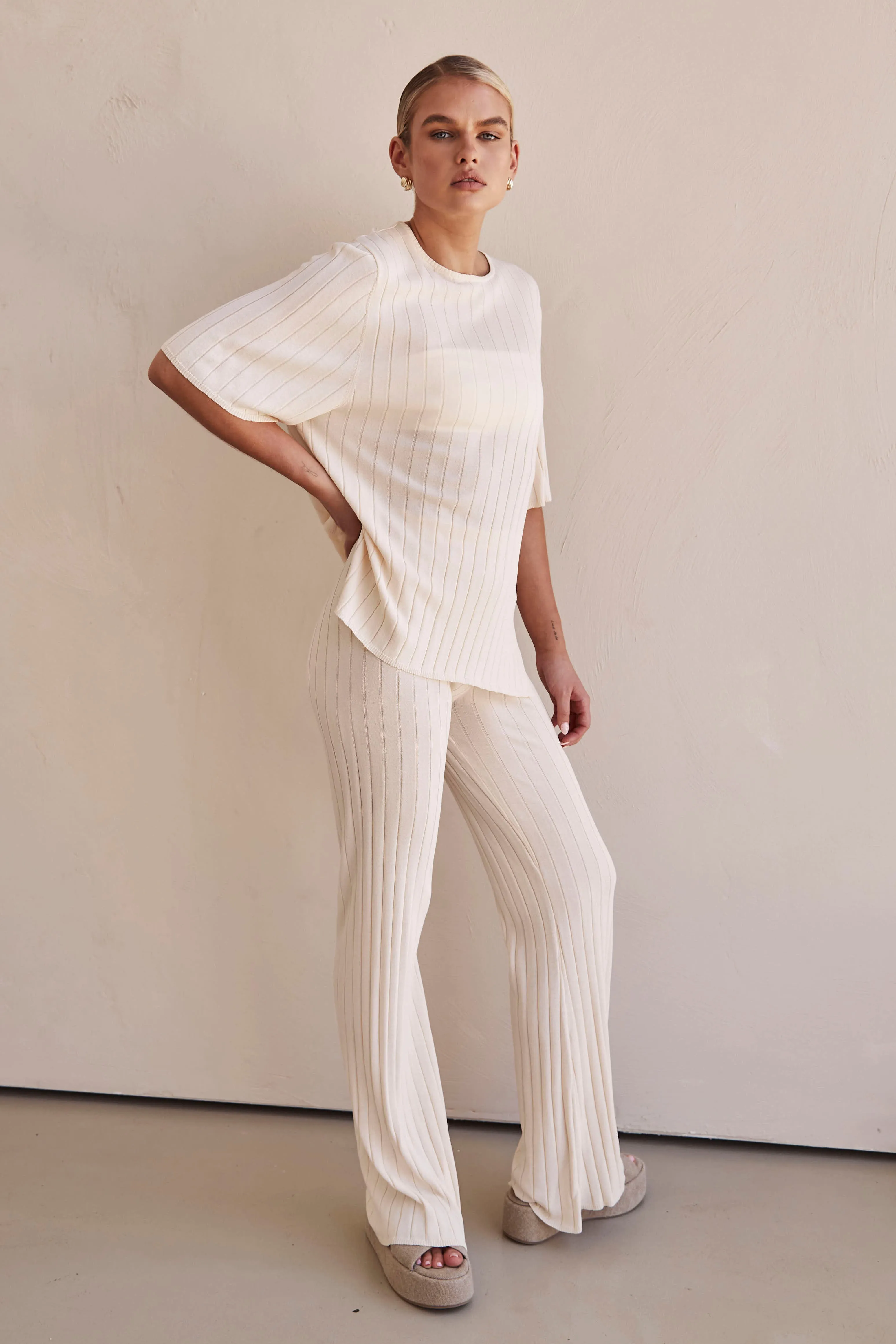 Venice Knit Pant (Cream) sold by Runway Scout product image thumbnail 5