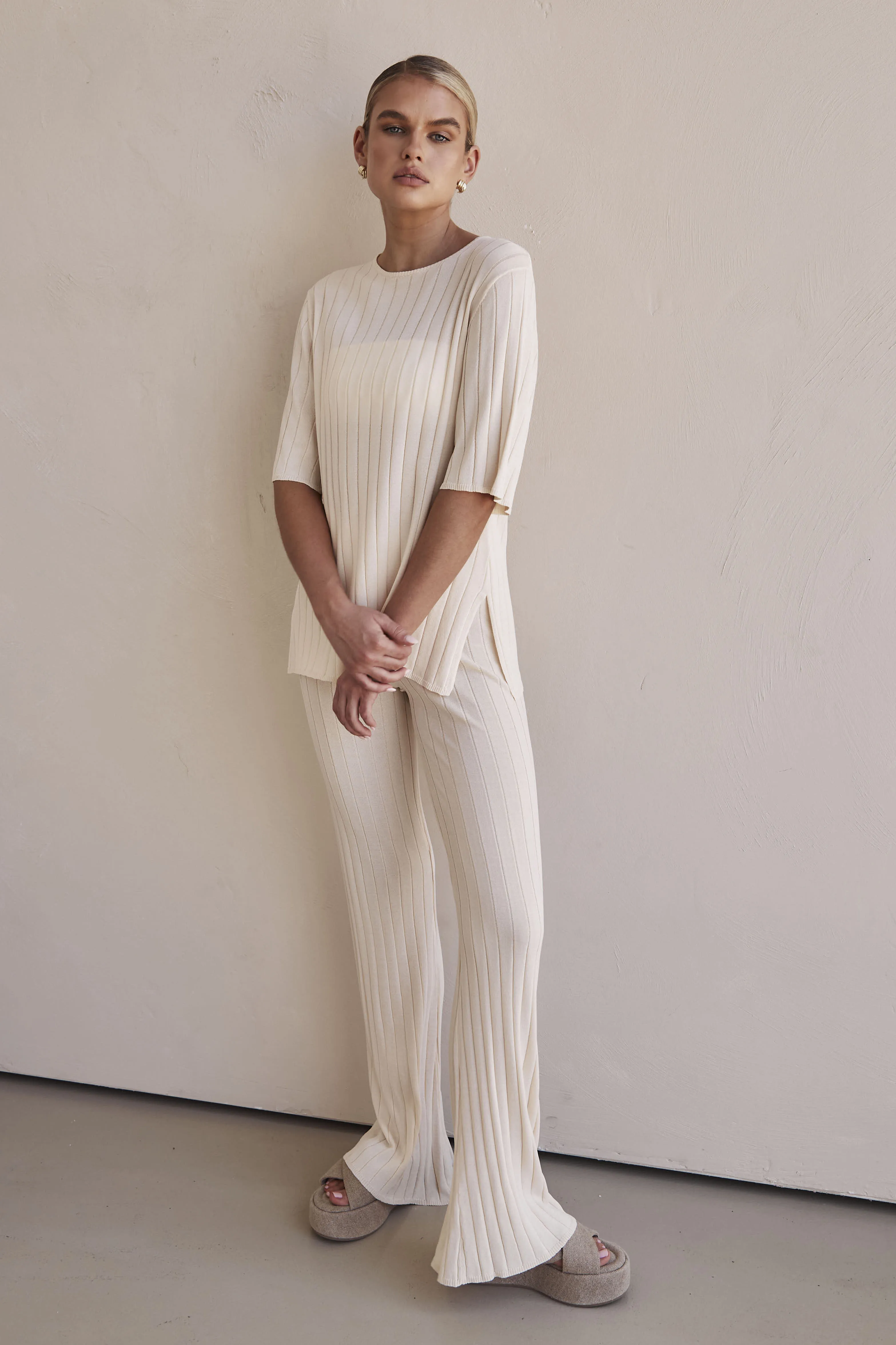 Venice Knit Pant (Cream) sold by Runway Scout product image thumbnail 4