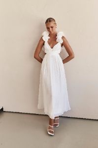 Luana Maxi Dress (White) sold by Runway Scout