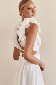 Luana Maxi Dress (White) sold by Runway Scout