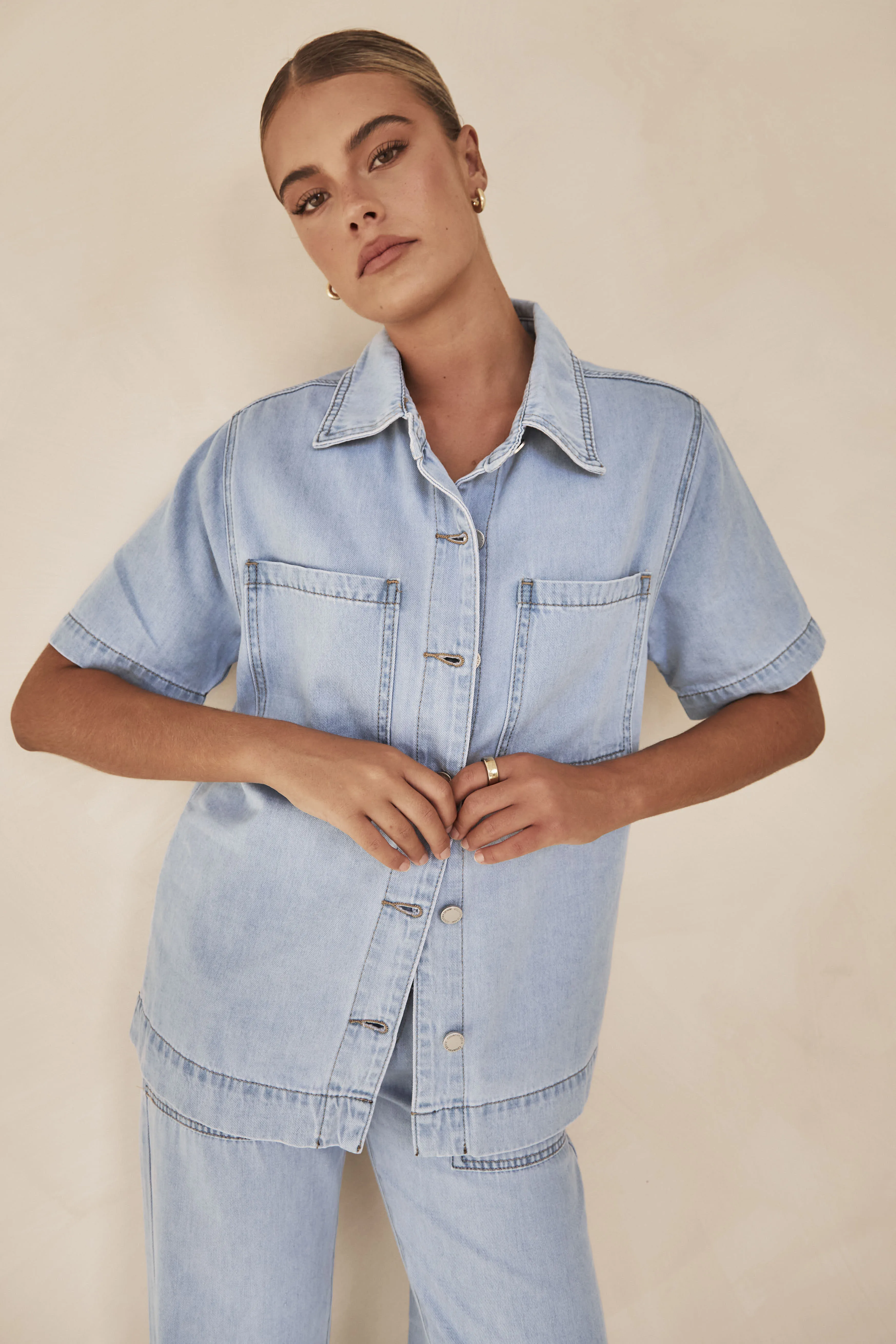 Riley Shirt (Blue) sold by Runway Scout product image thumbnail 2