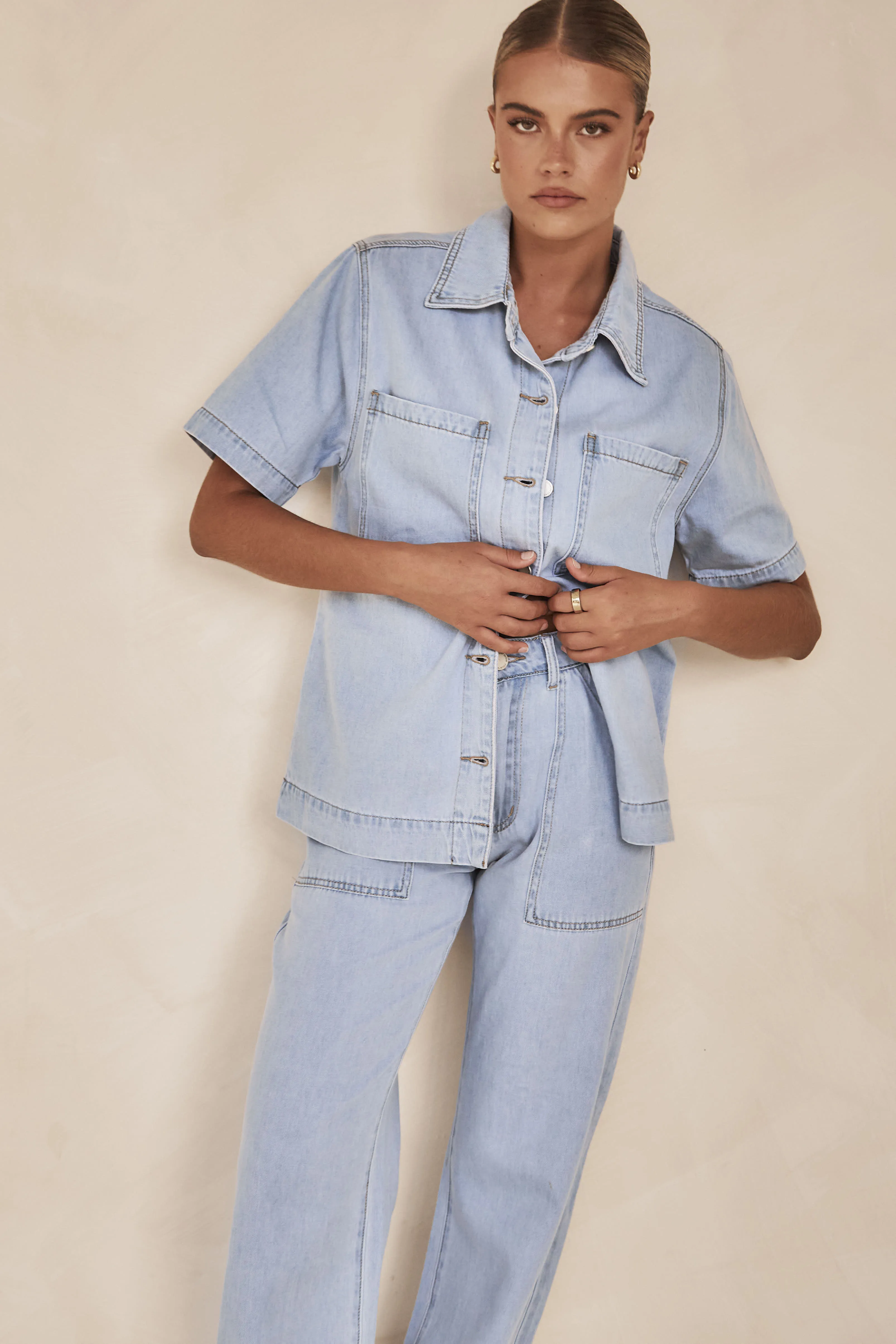 Riley Shirt (Blue) sold by Runway Scout product image thumbnail 4