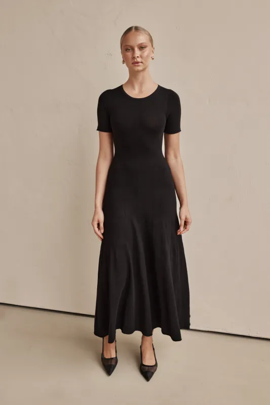 Primrose Knit Maxi Dress (Black) sold by Runway Scout