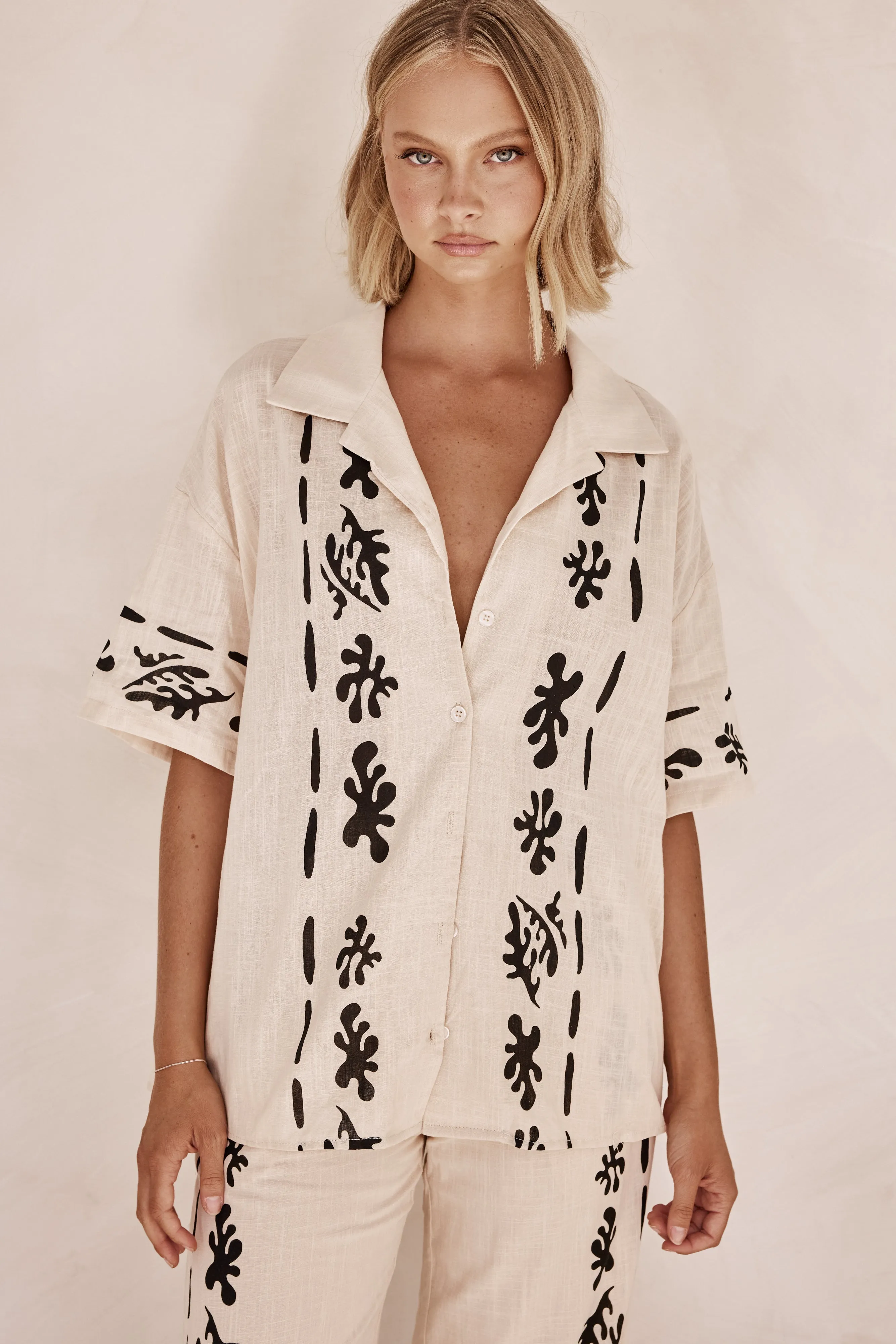 Fiji Shirt (Cream) sold by Runway Scout