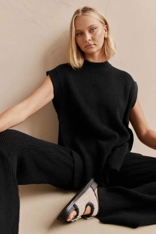 Finn Knit Top (Black) sold by Runway Scout