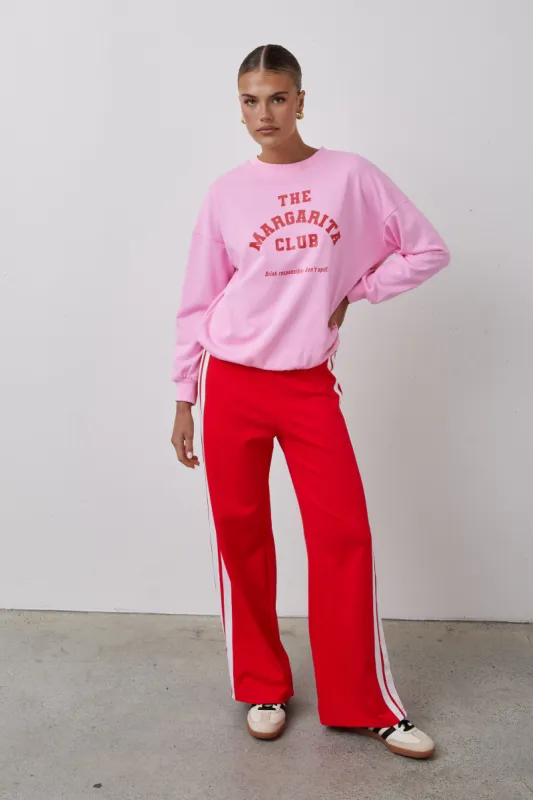 Margarita Club Sweatpants Set (Red) sold by Runway Scout