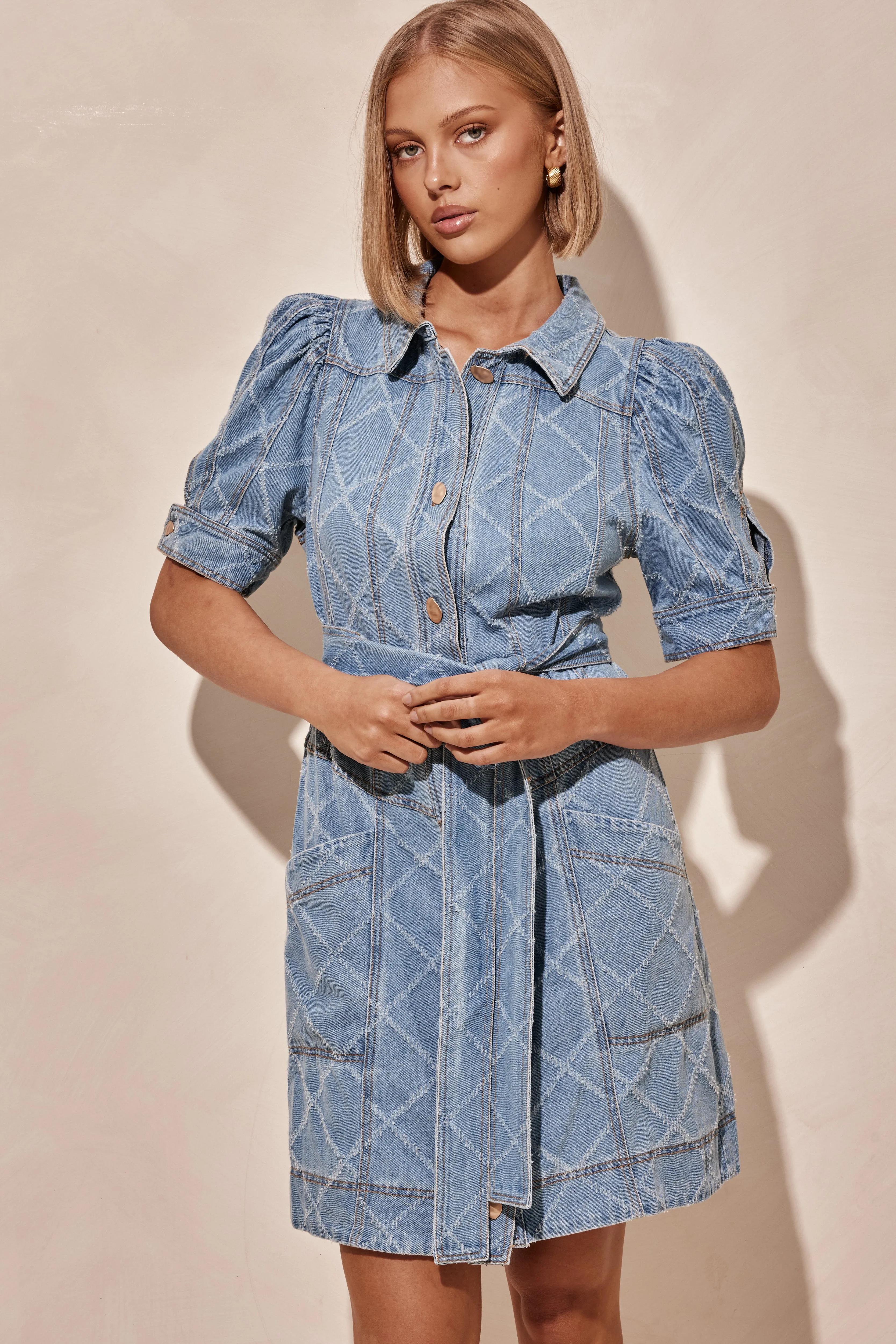 Lyra Denim Dress (Blue) sold by Runway Scout product image thumbnail 3