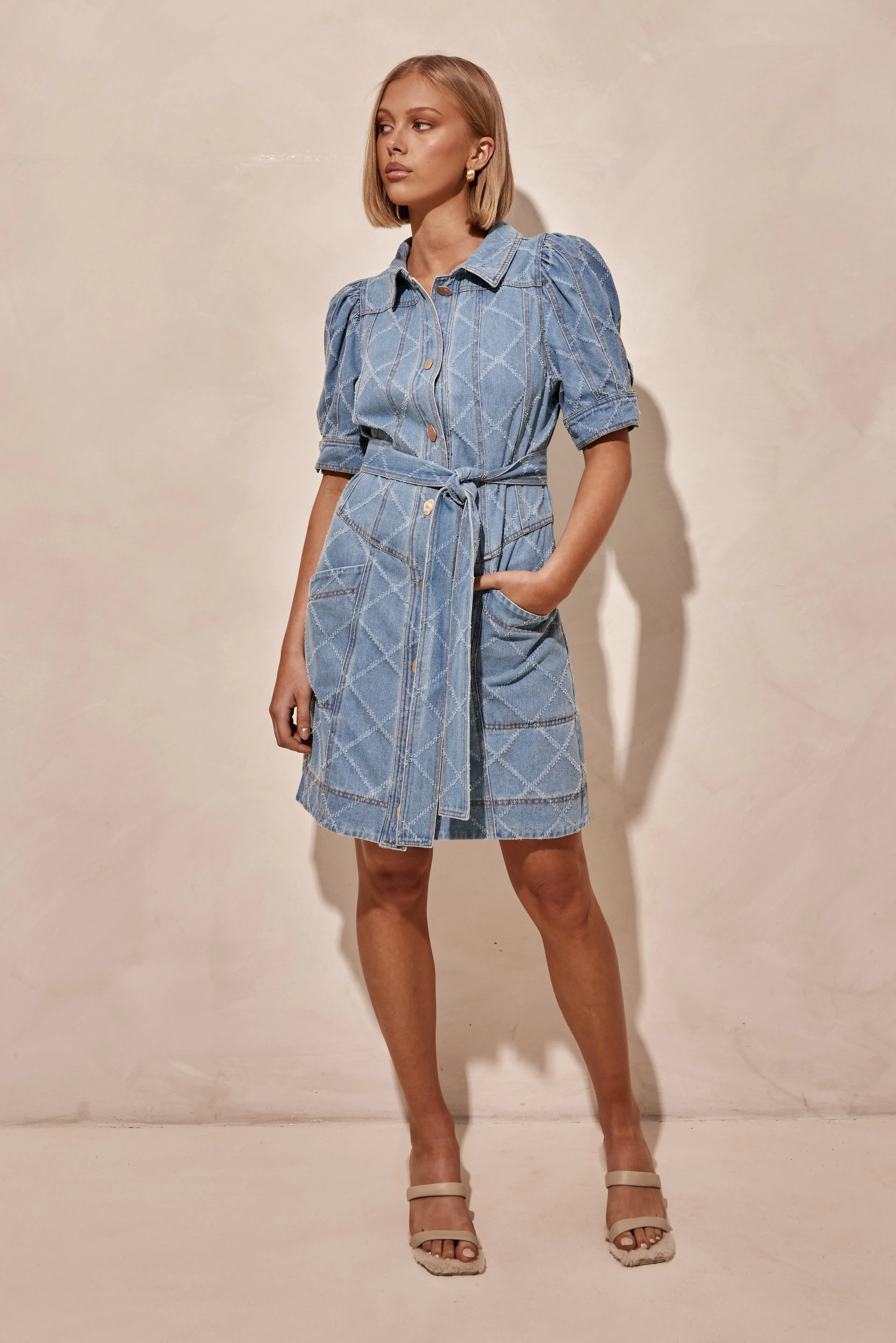 Lyra Denim Dress (Blue) sold by Runway Scout product image thumbnail 4