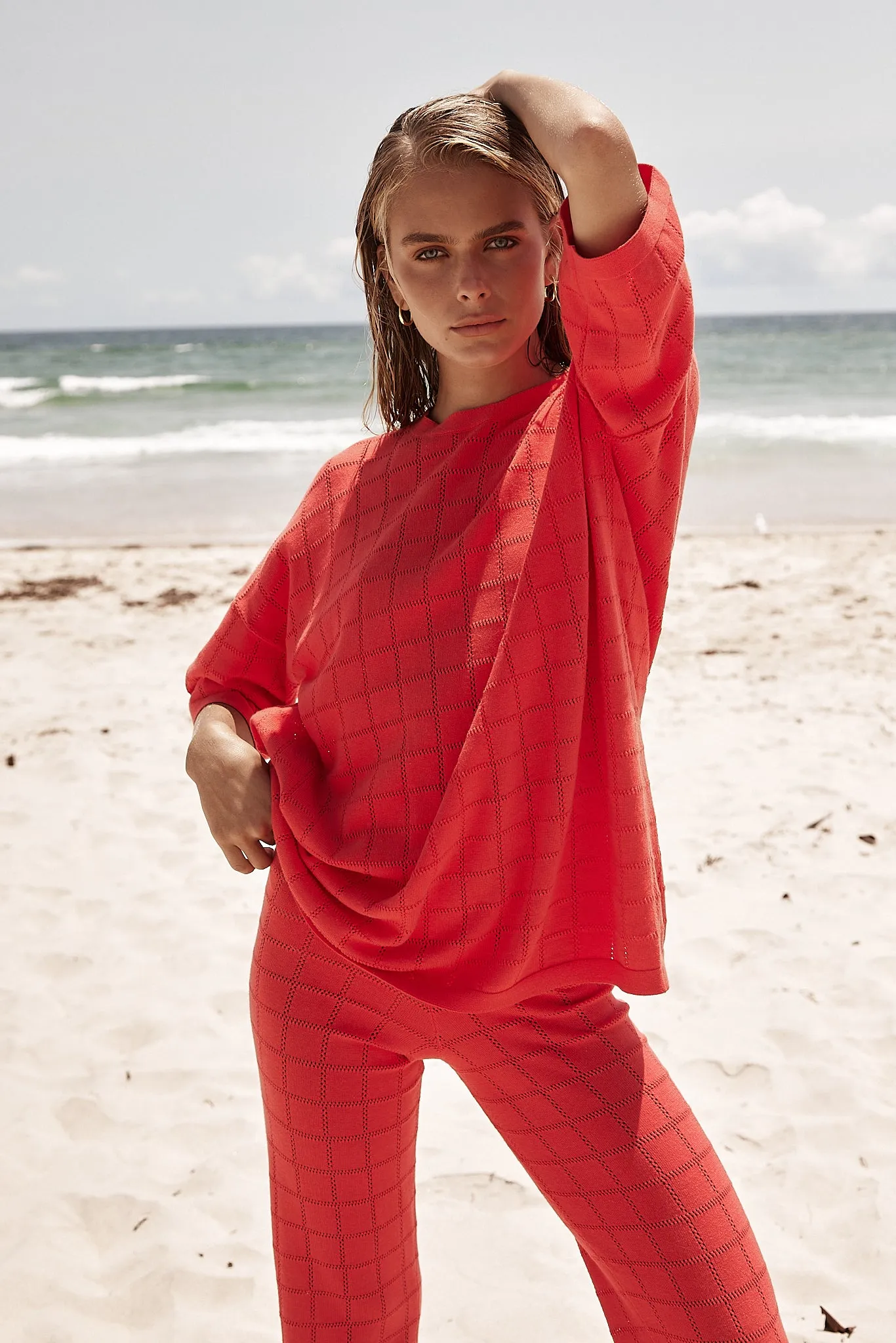 Aime Knit Pants (Red) sold by Runway Scout product image thumbnail 2