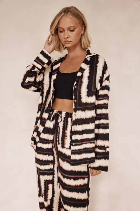 Sola Shirt (Chocolate) sold by Runway Scout