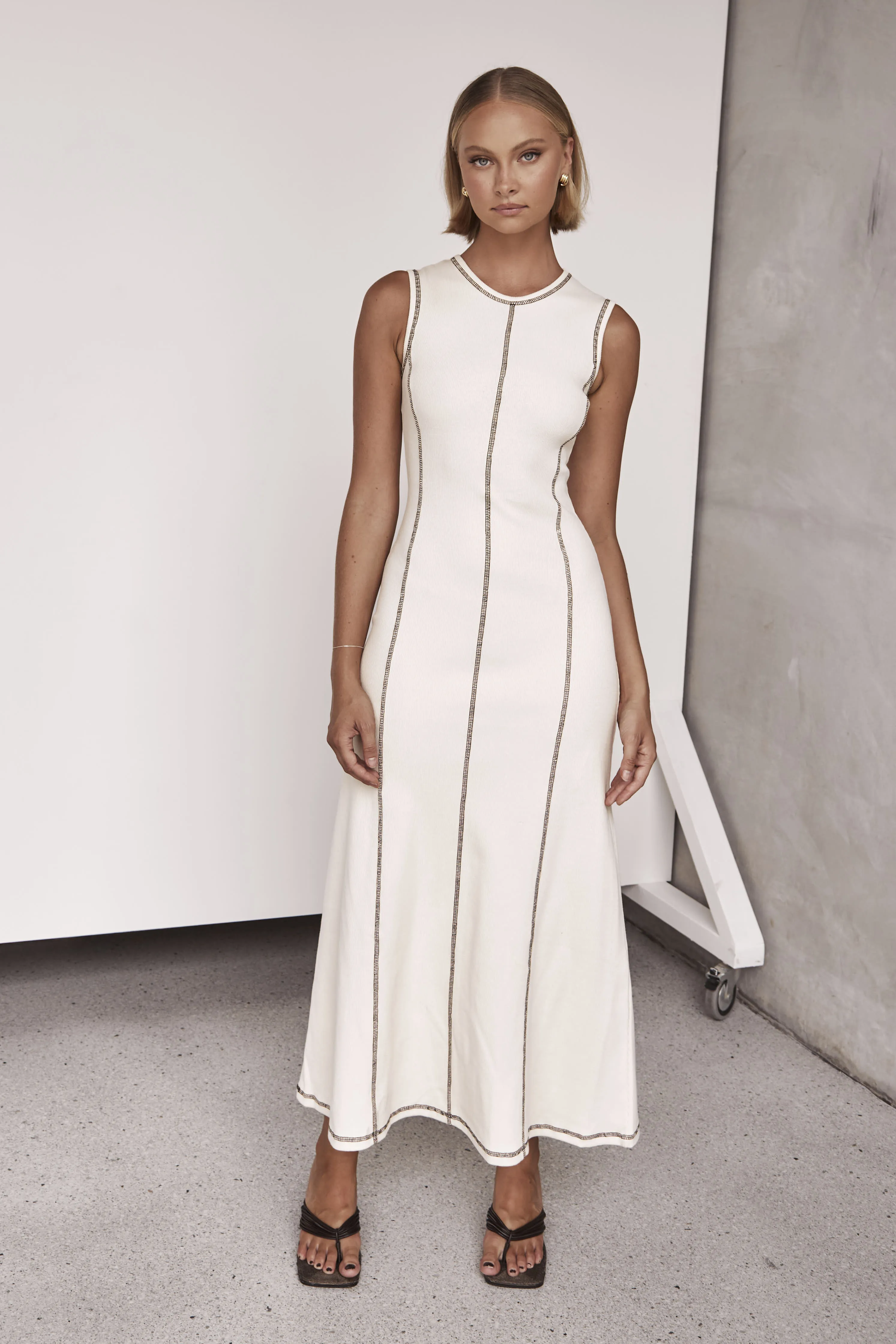 Blane Ribbed Maxi Dress (Cream) sold by Runway Scout product image thumbnail 3