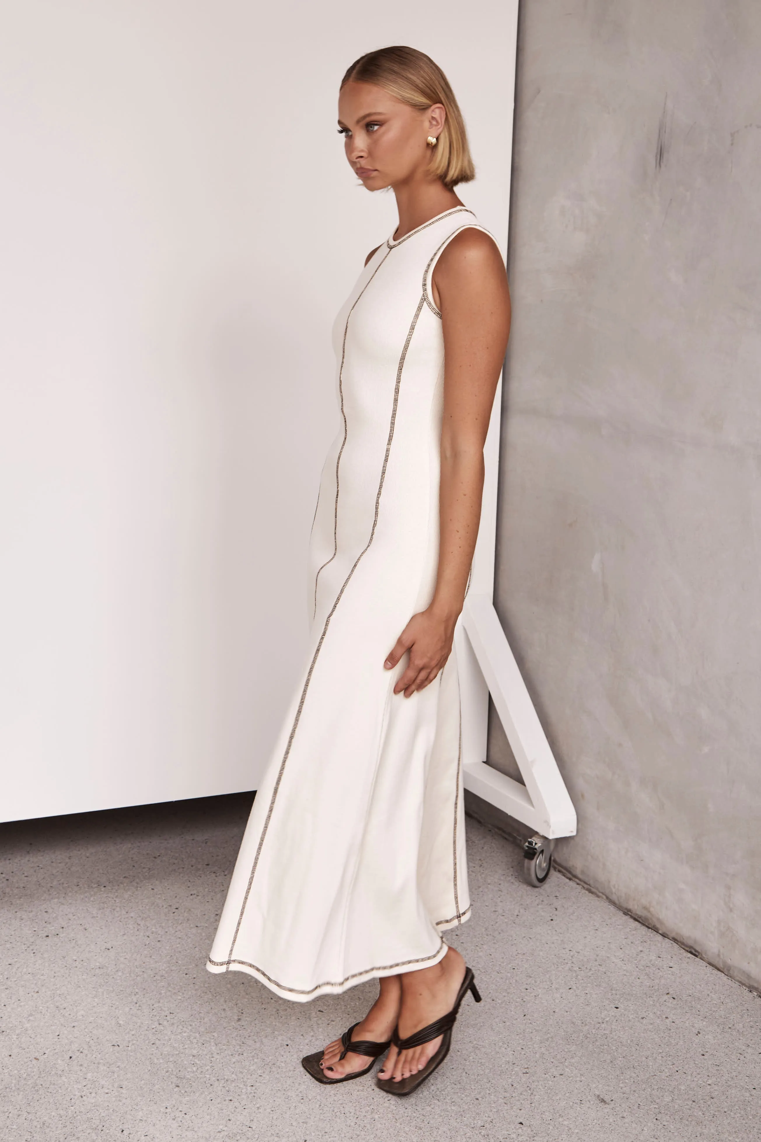 Blane Ribbed Maxi Dress (Cream) sold by Runway Scout product image thumbnail 5