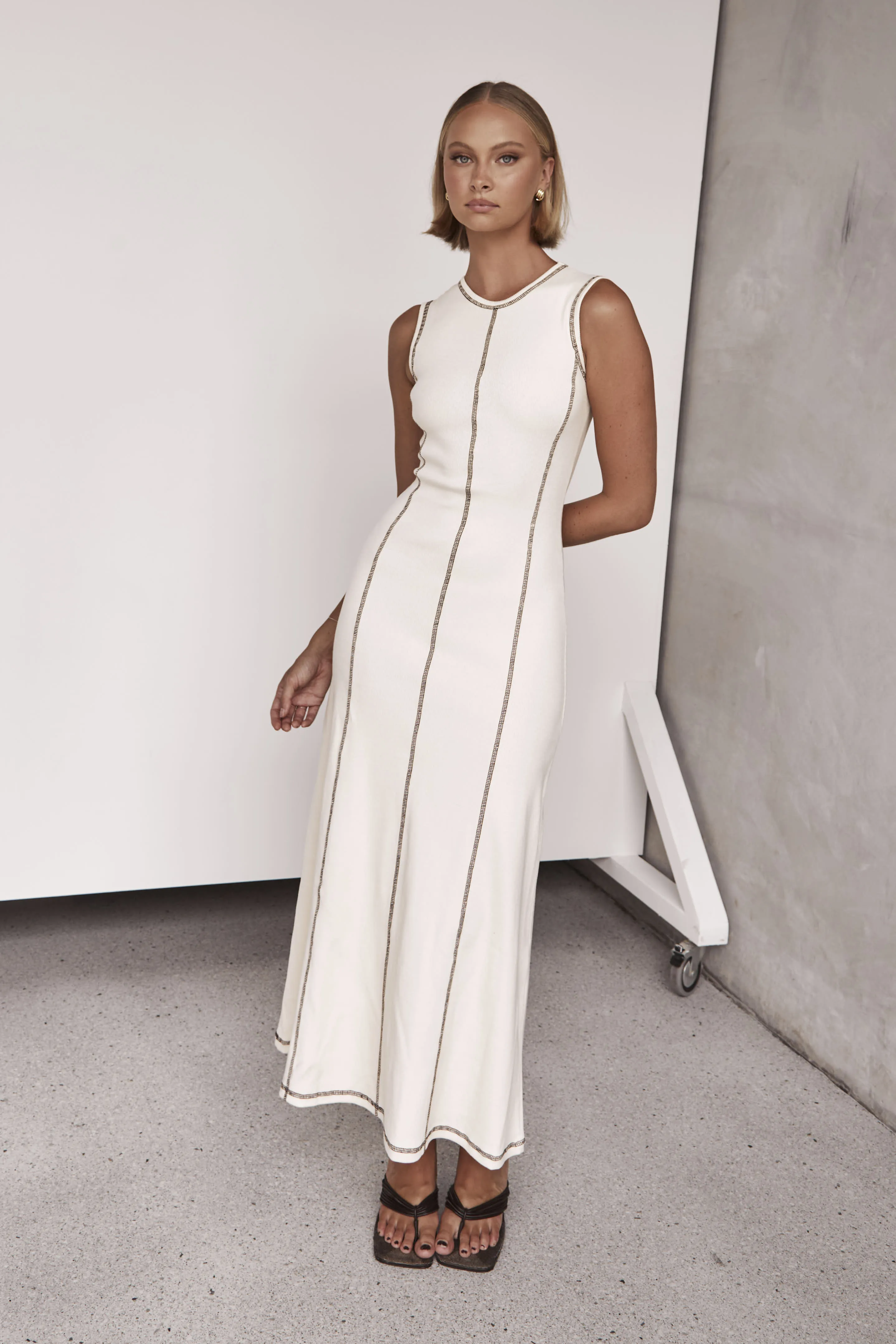 Blane Ribbed Maxi Dress (Cream) sold by Runway Scout product image thumbnail 4