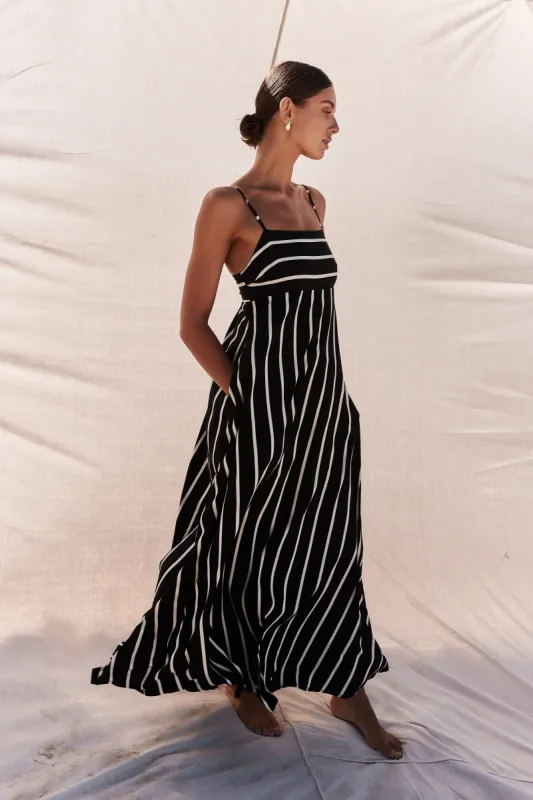 Matilde Maxi Dress (Black) sold by Runway Scout