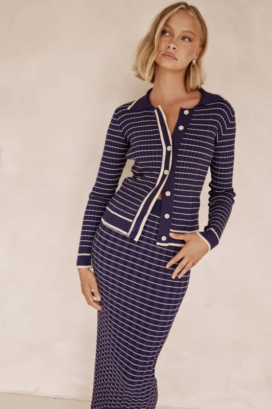 Anderson Knit Top (Navy) sold by Runway Scout