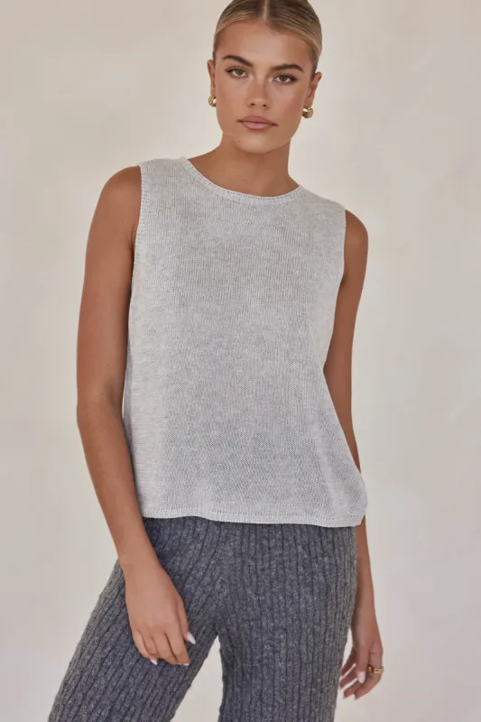 Myles Knit Top (Grey) sold by Runway Scout