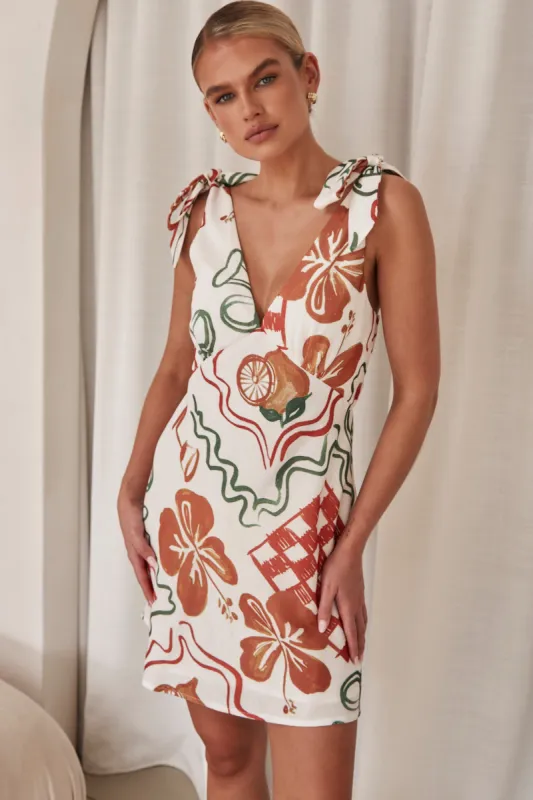 Cienna Mini Dress (Orange) sold by Runway Scout