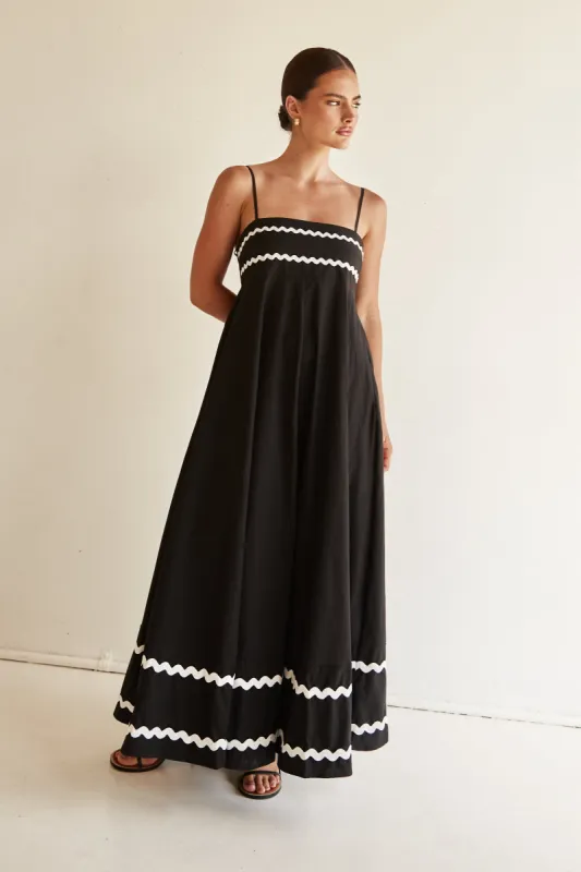 Noa Maxi Dress (Black) sold by Runway Scout