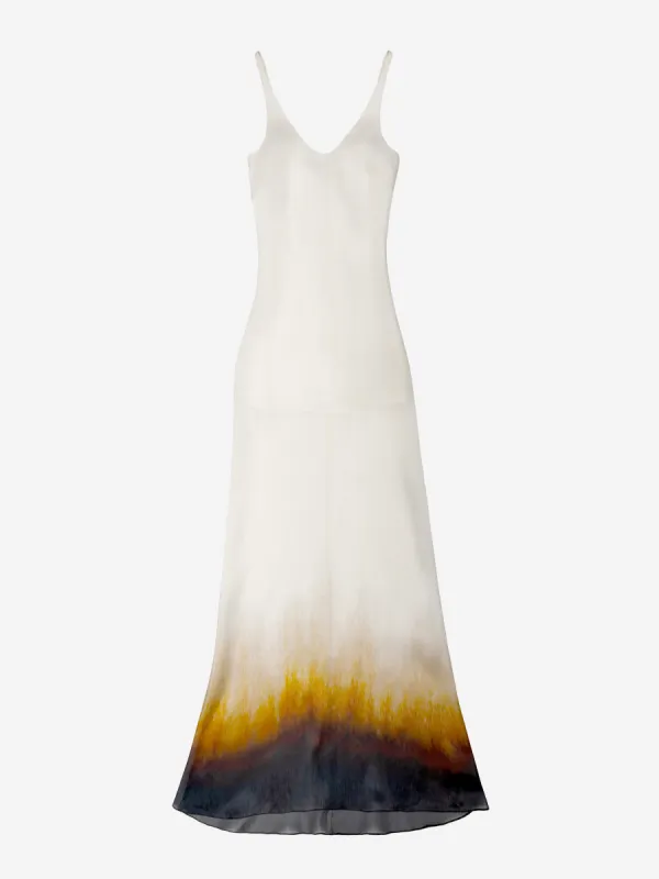 SILK BIAS SLIP DRESS - RUST EDGE (Pre-Order) sold by GRACE LING