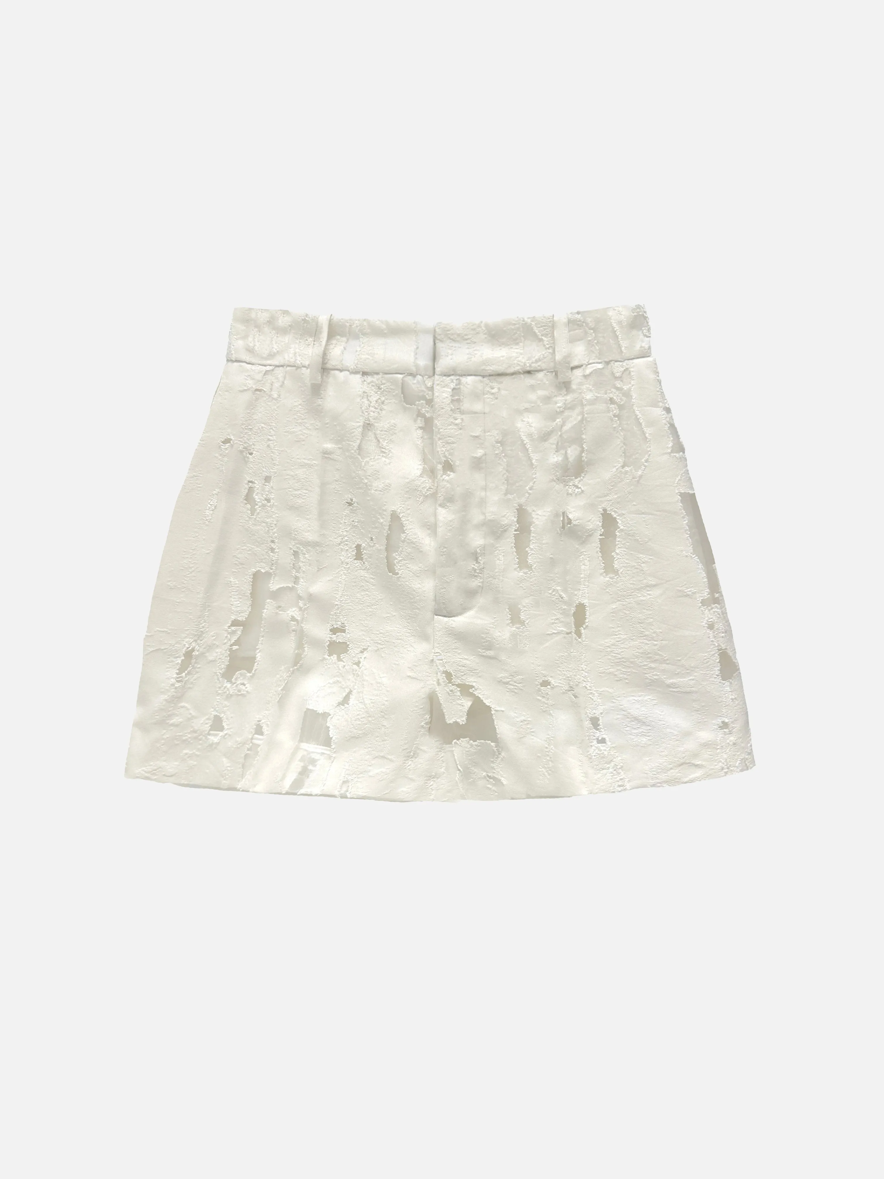 TORN MINI SKIRT - IVORY sold by GRACE LING