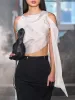 SILK BIAS SCARF TOP - ASH sold by GRACE LING