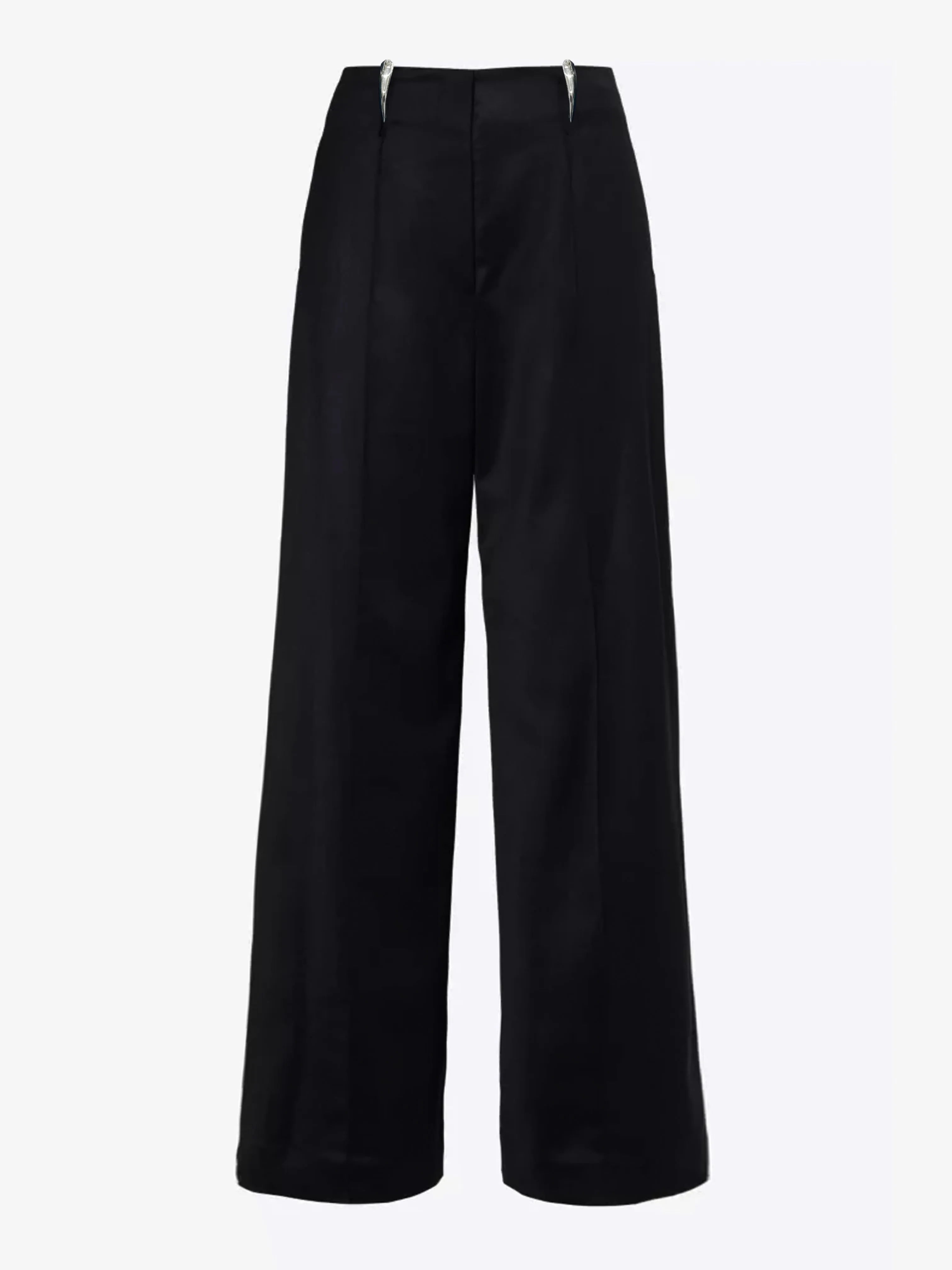 CLAW BELT LOOP TAILORED TROUSERS - BLACK sold by GRACE LING