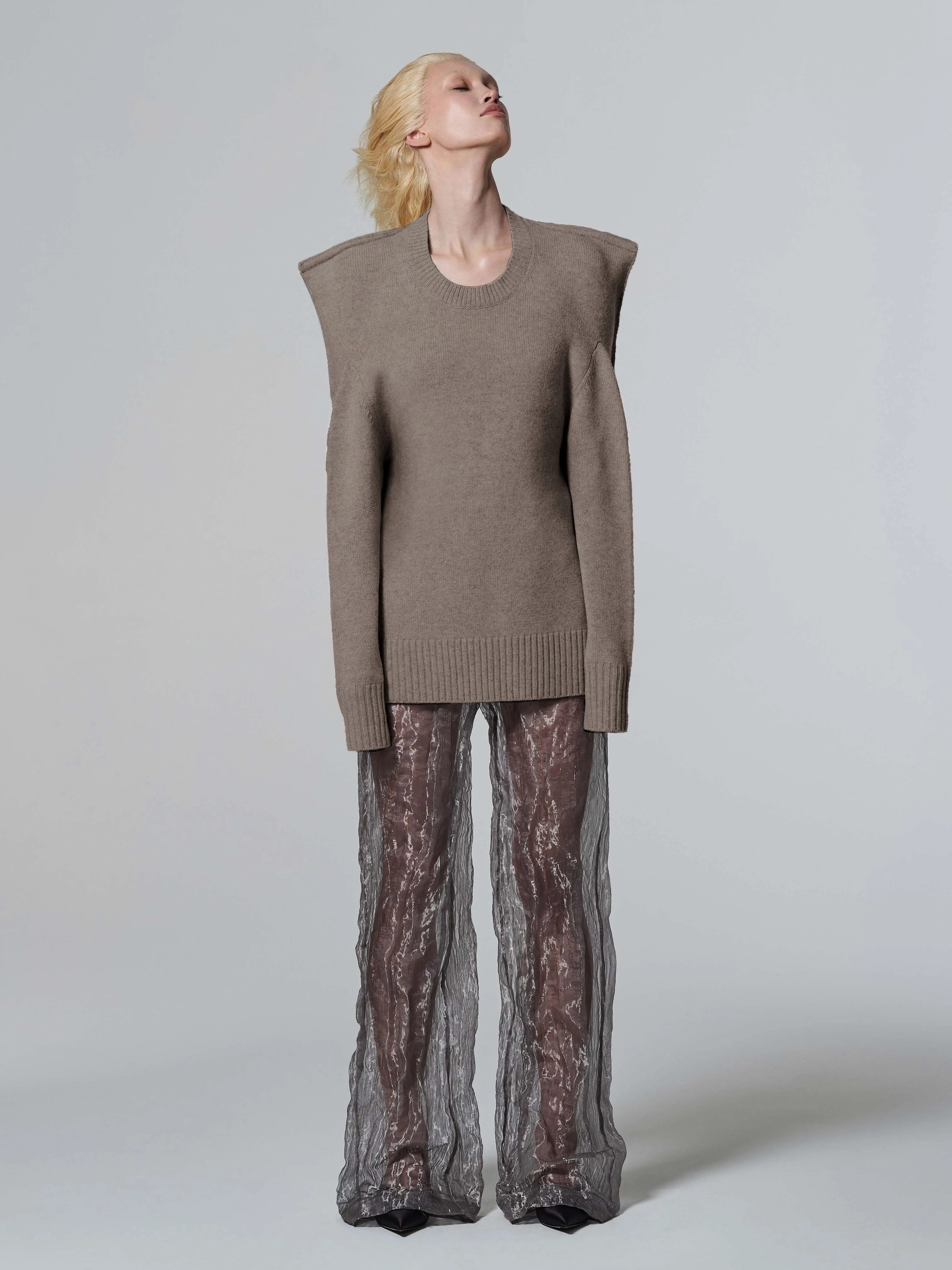 SQUARE SWEATER - BROWN GREY sold by GRACE LING product image thumbnail 2